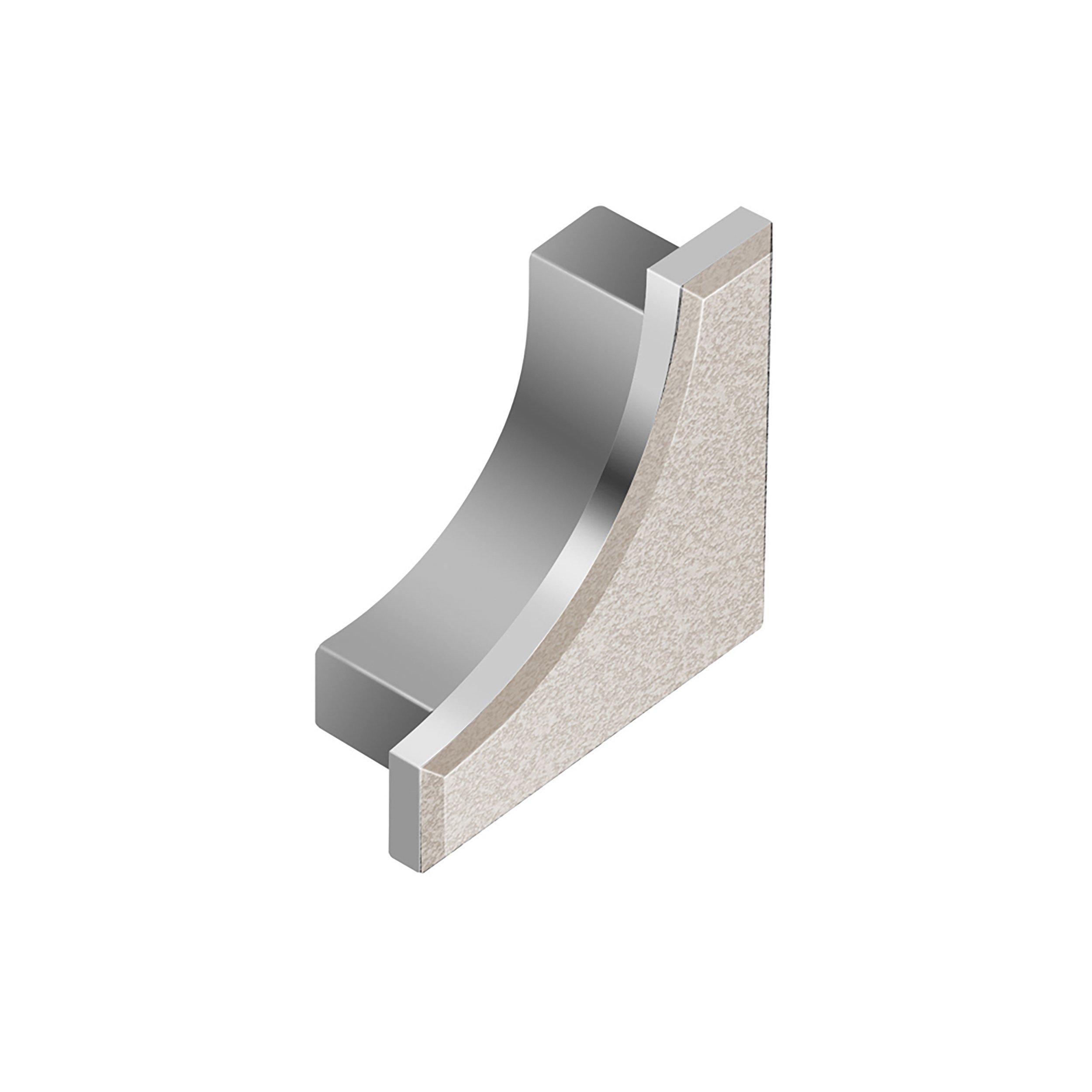 Schluter Dilex-Ahk End Cap Aluminum Ivory