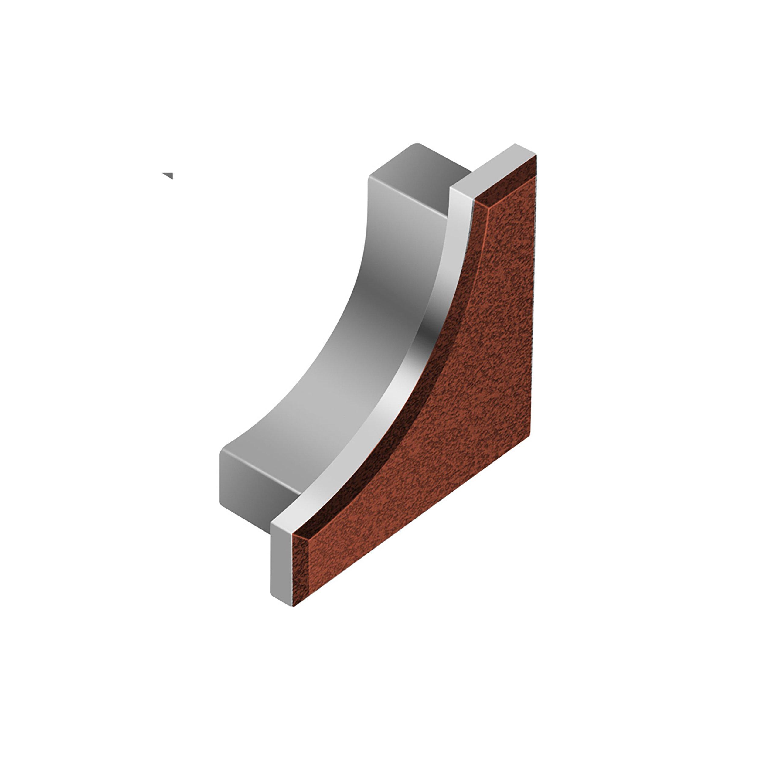 Schluter Dilex-Ahka End Cap Right Aluminum Rustic Brown