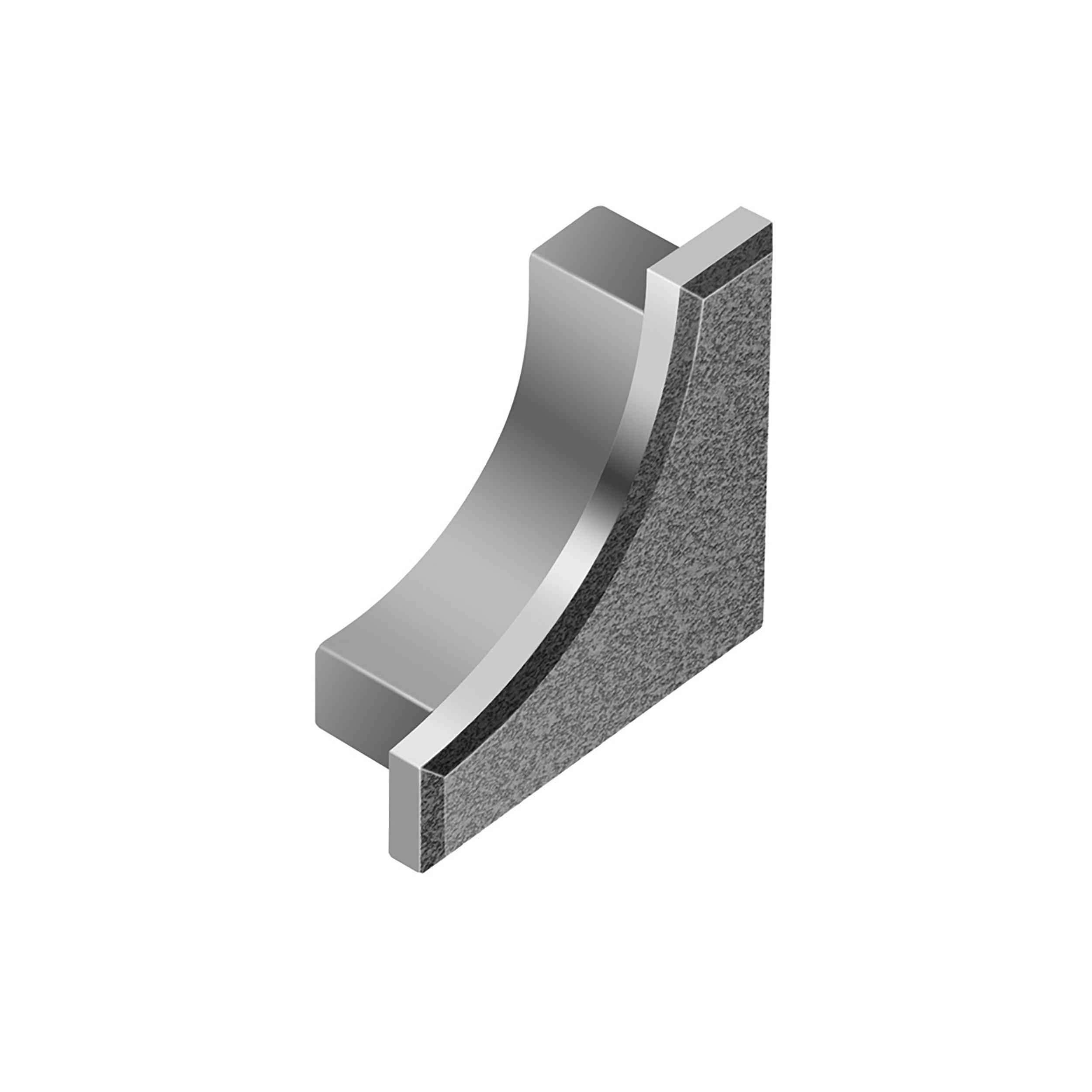 Schluter Dilex-Ahka End Cap Right Aluminum Stone Grey