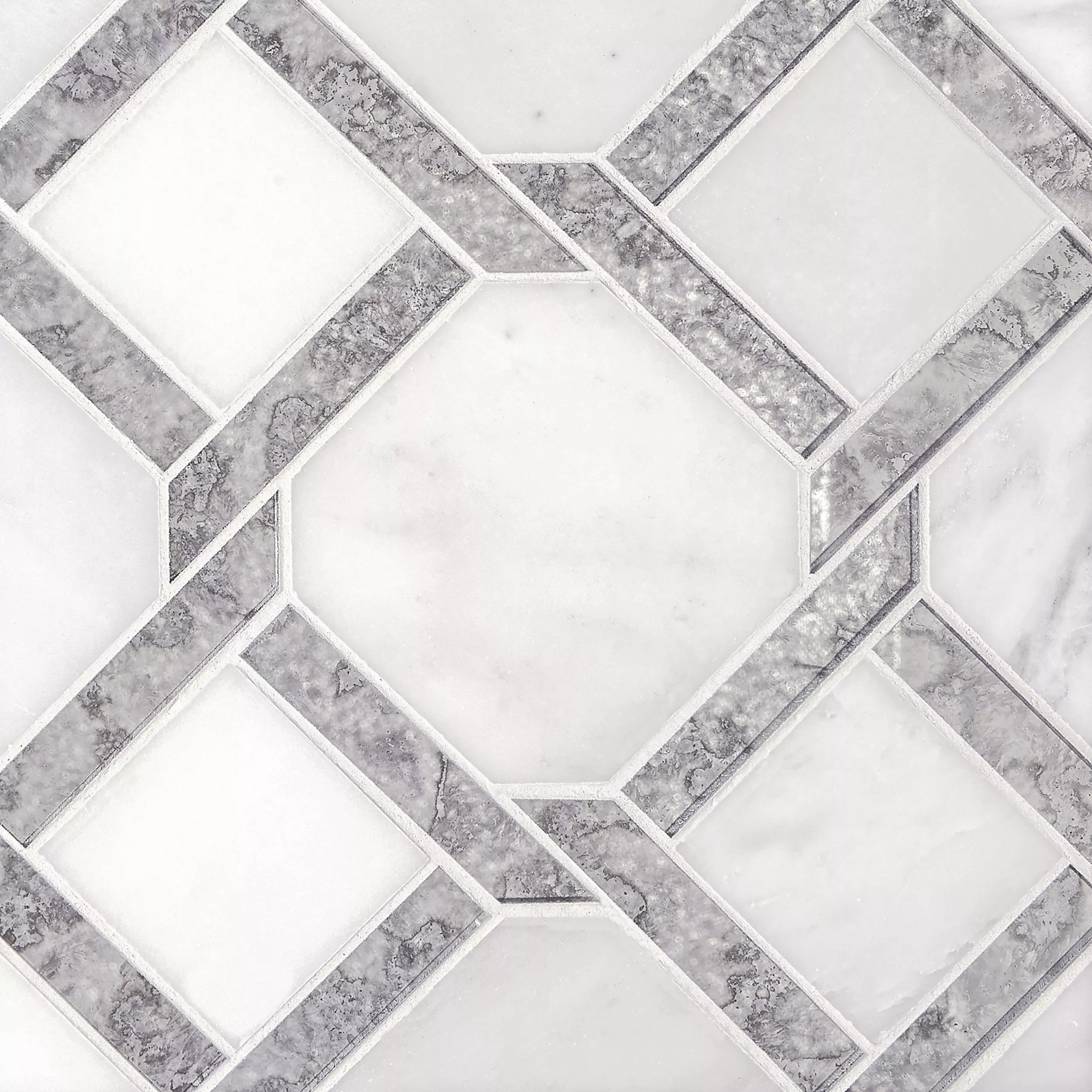 Seville Carrara White Waterjet Marble Mosaic