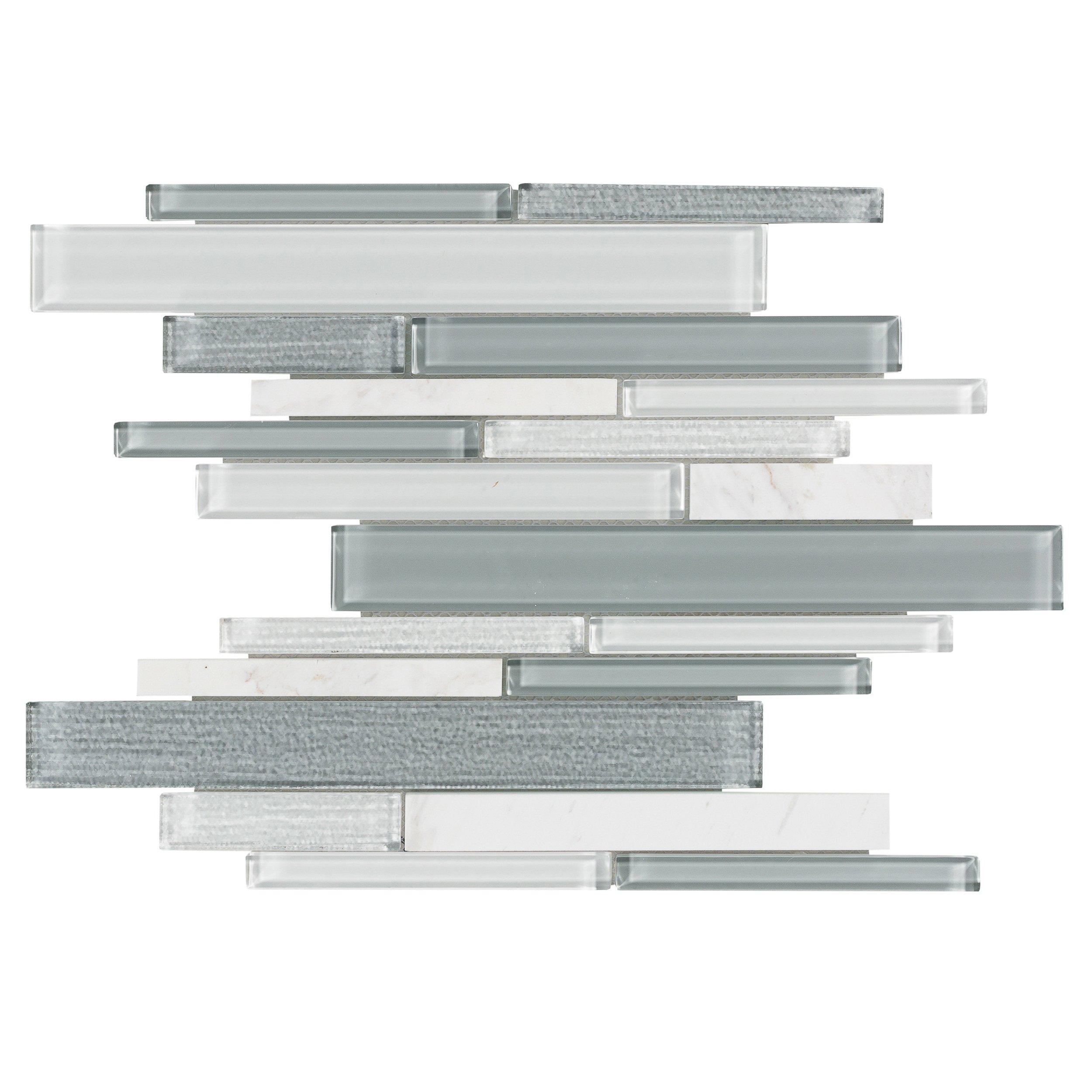 Clarity Stone Linear Glass Mosaic