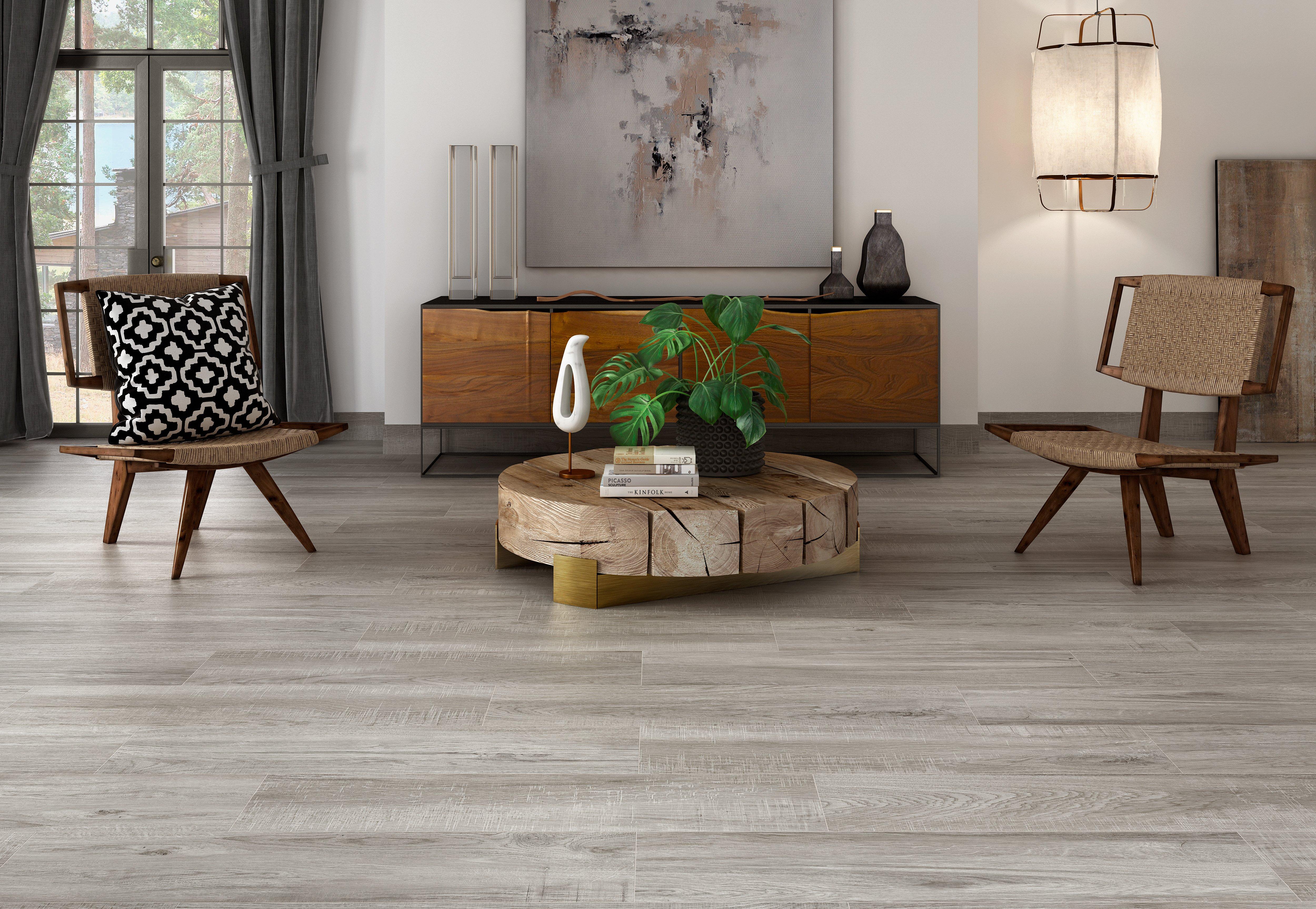 Cleveland Gris Wood Plank Porcelain Tile