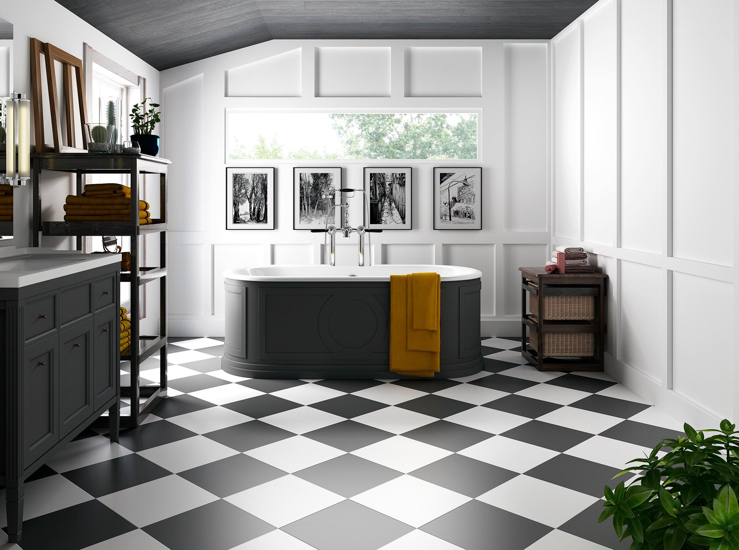 Onda Black Matte Ceramic Tile