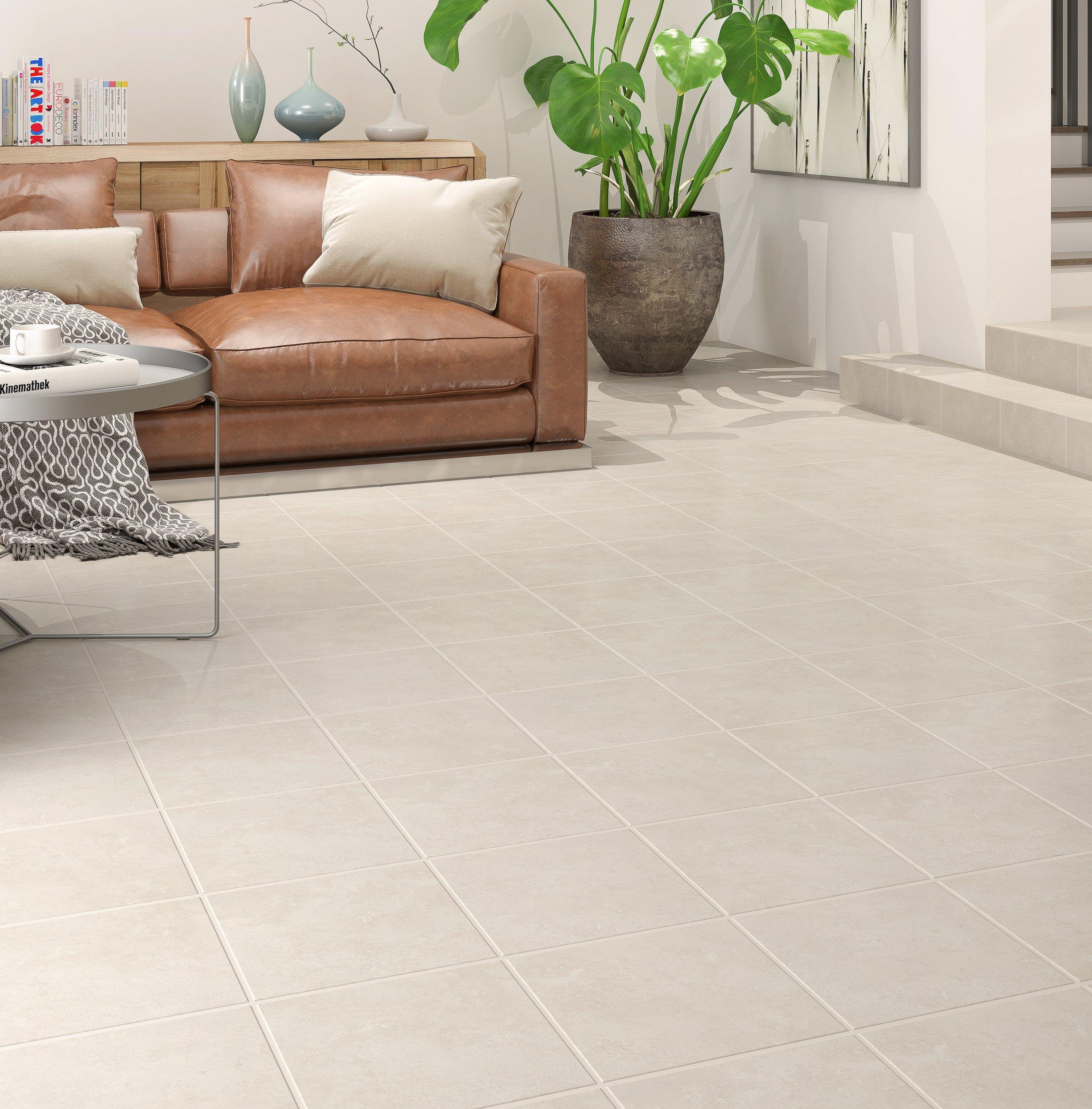 La Rocca | Bristol Beige Ceramic Tile, 12 x 12, 7 mm Thick - Floor & Decor