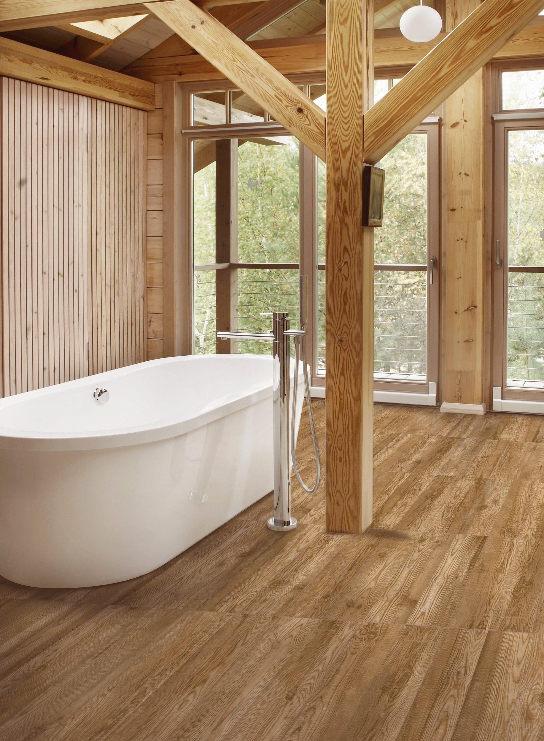 Ashland Beige Wood Plank Porcelain Tile