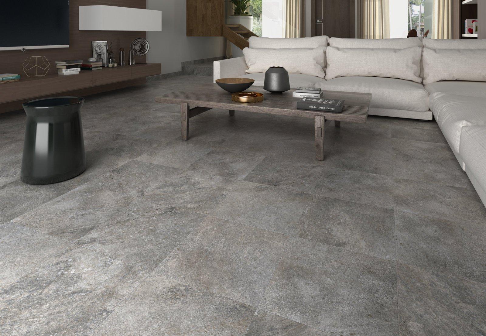 Alamo Grafito Porcelain Tile - Gray Tile