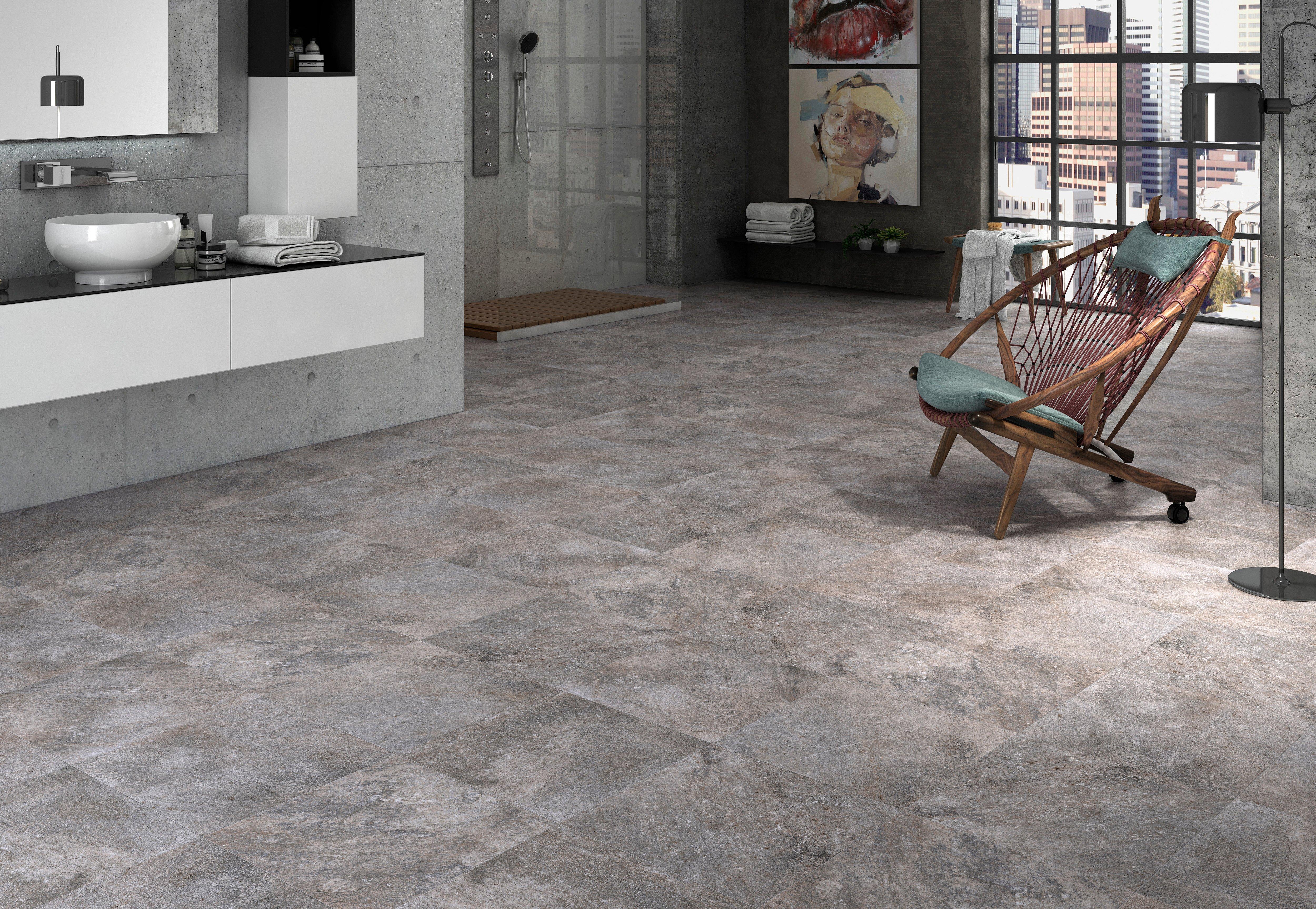 Clay Grafito Porcelain Wall and Floor Tile - 2 in. - The Tile Shop