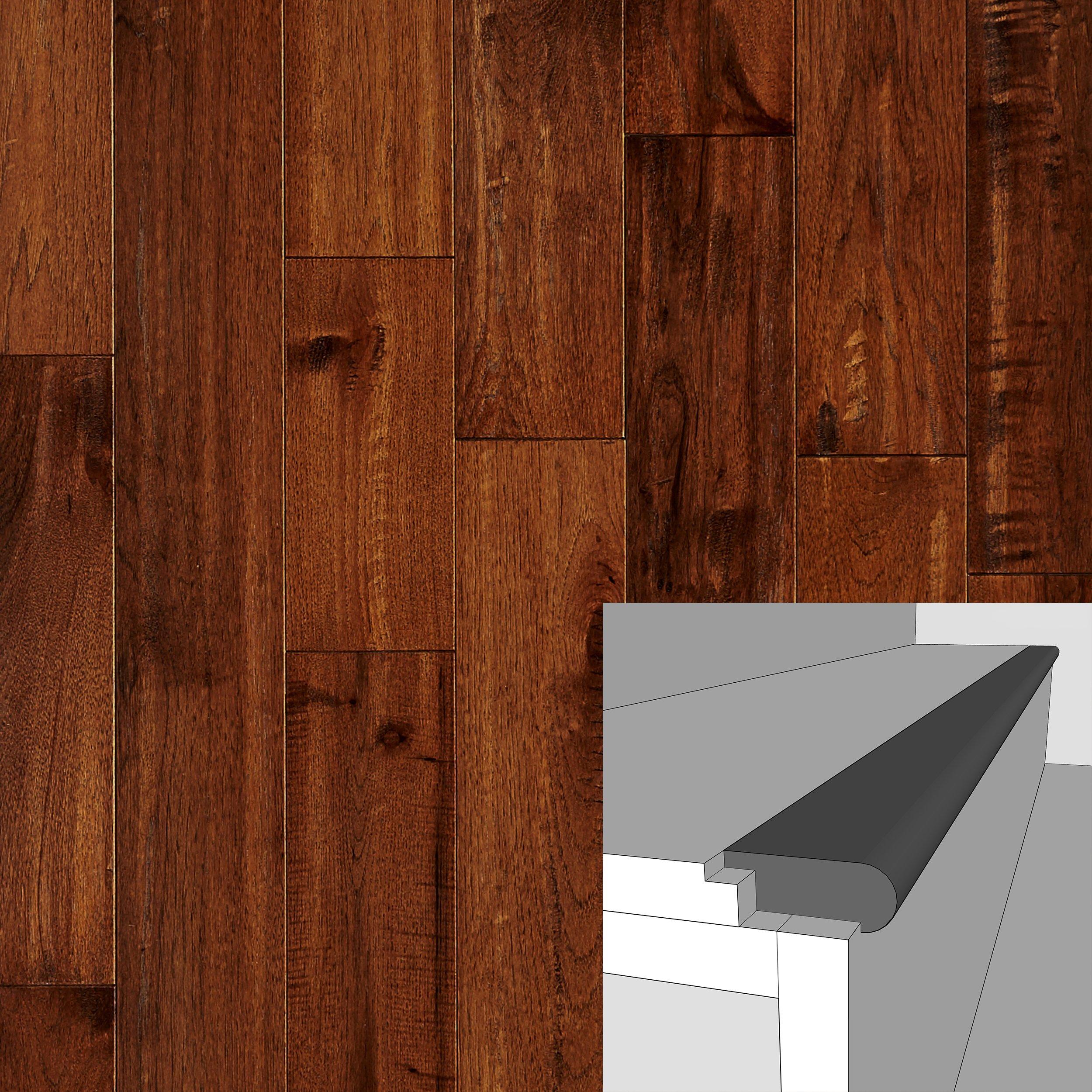 Color 29108P Large Solid Hardwood Flush Stair Nose - Special Order