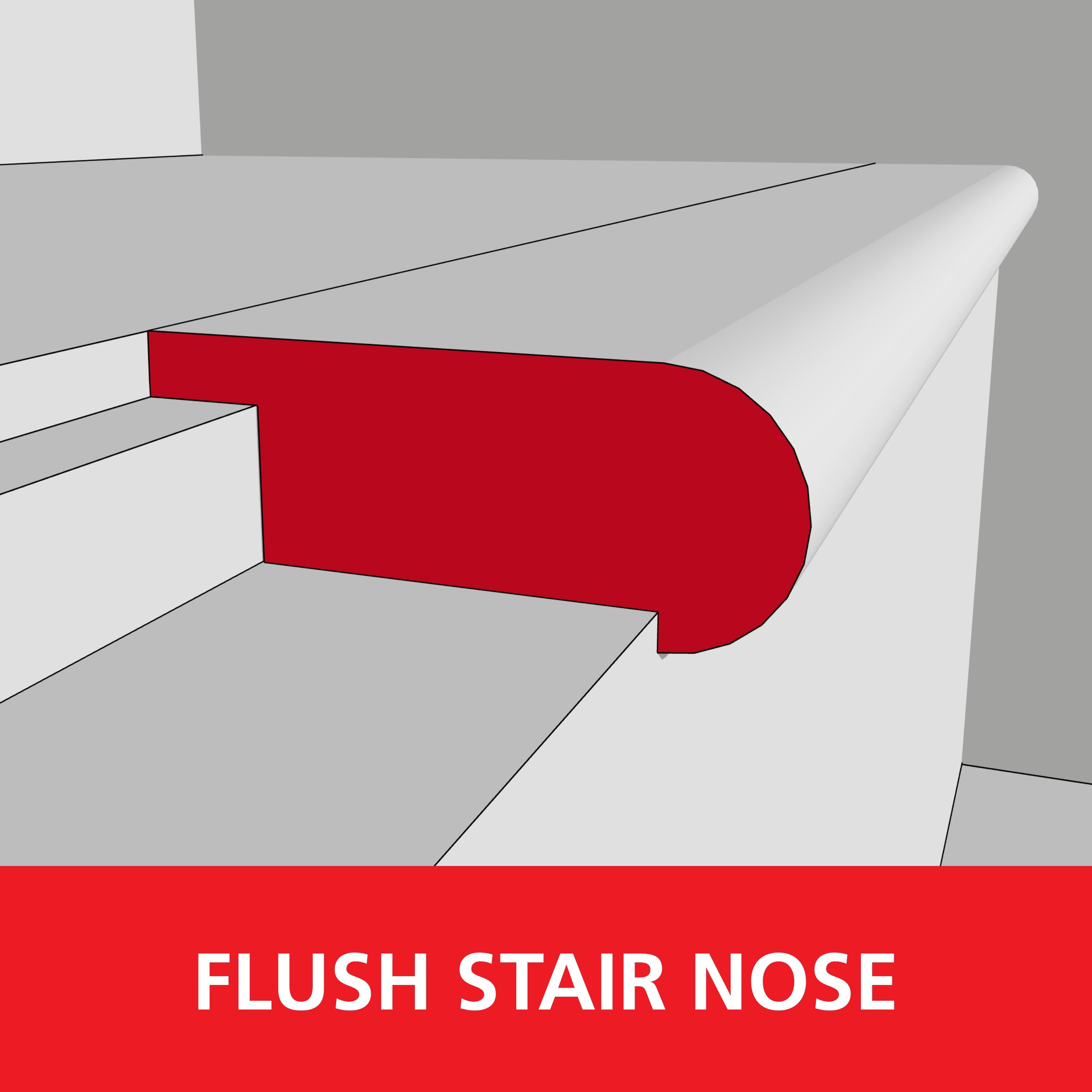 Color 29255P Large Solid Hardwood Flush Stair Nose