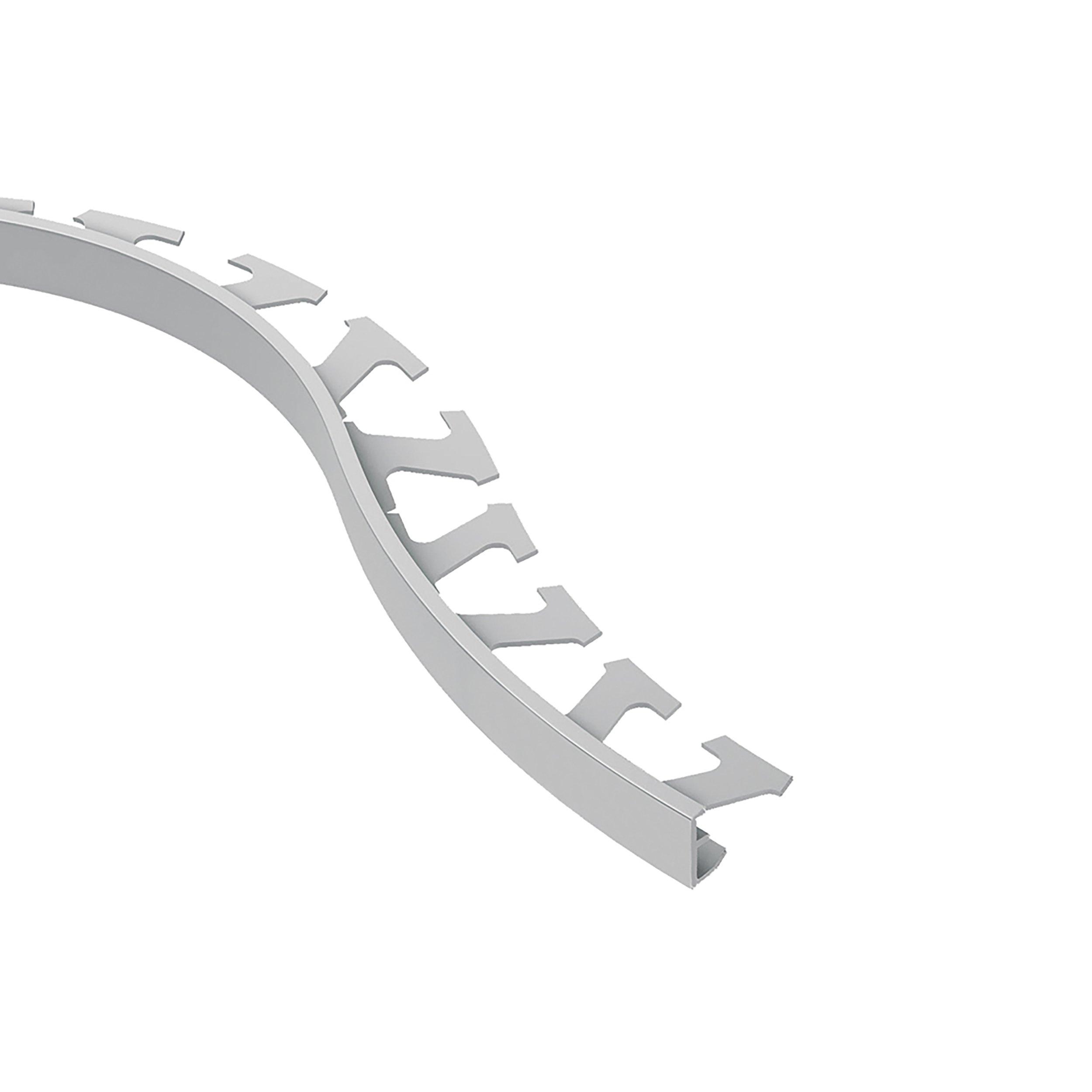 Schluter Schiene-Radius Edge Trim 3/8in. Aluminum Classic Grey