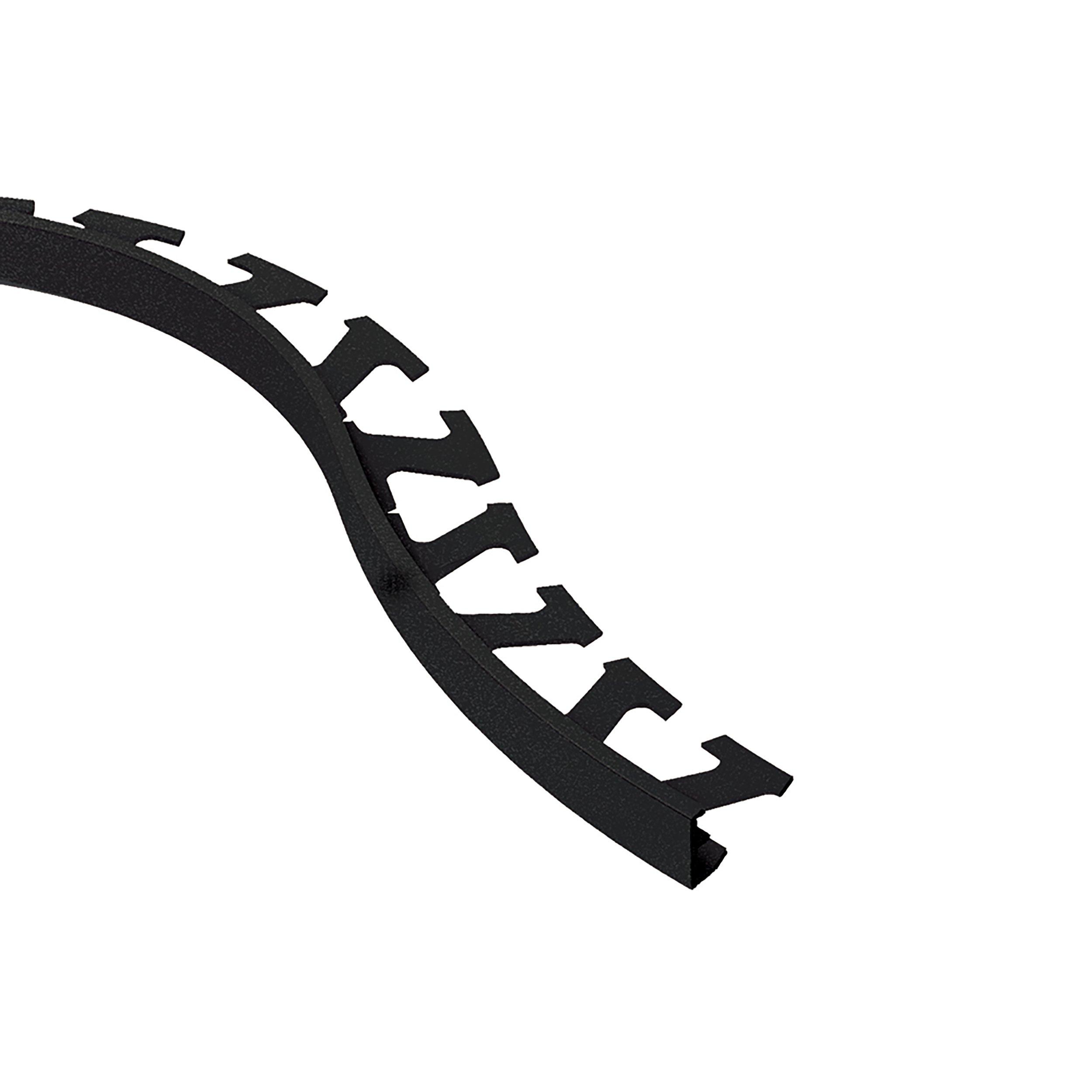 Schluter JollyRadius Edge Trim 1/8in. Aluminum Matte Black Floor and