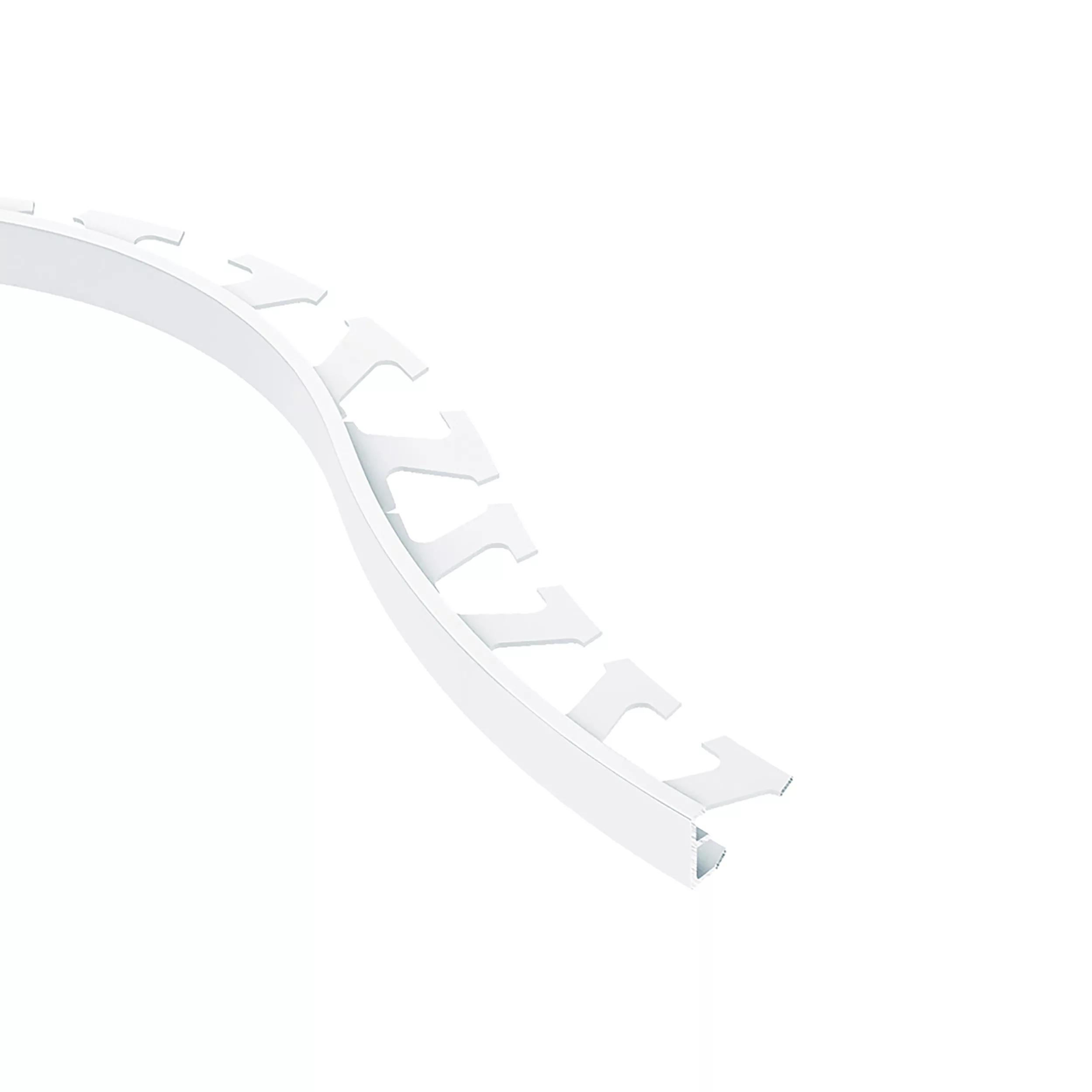 Schluter Jolly-Radius Edge Trim 3/16in. Aluminum Bright White