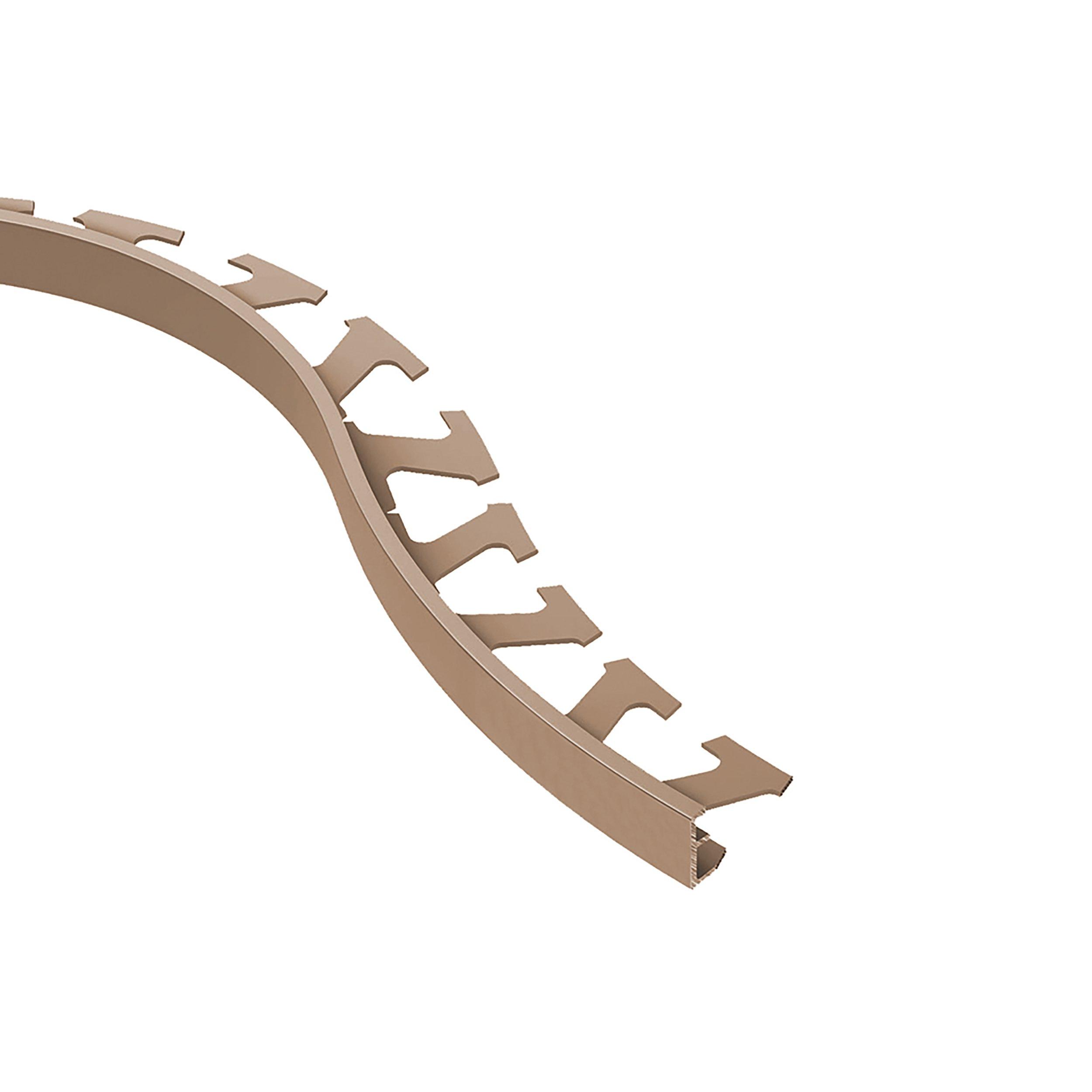 Schluter Schiene-Radius Edge Trim 3/16in. Aluminum Light Beige