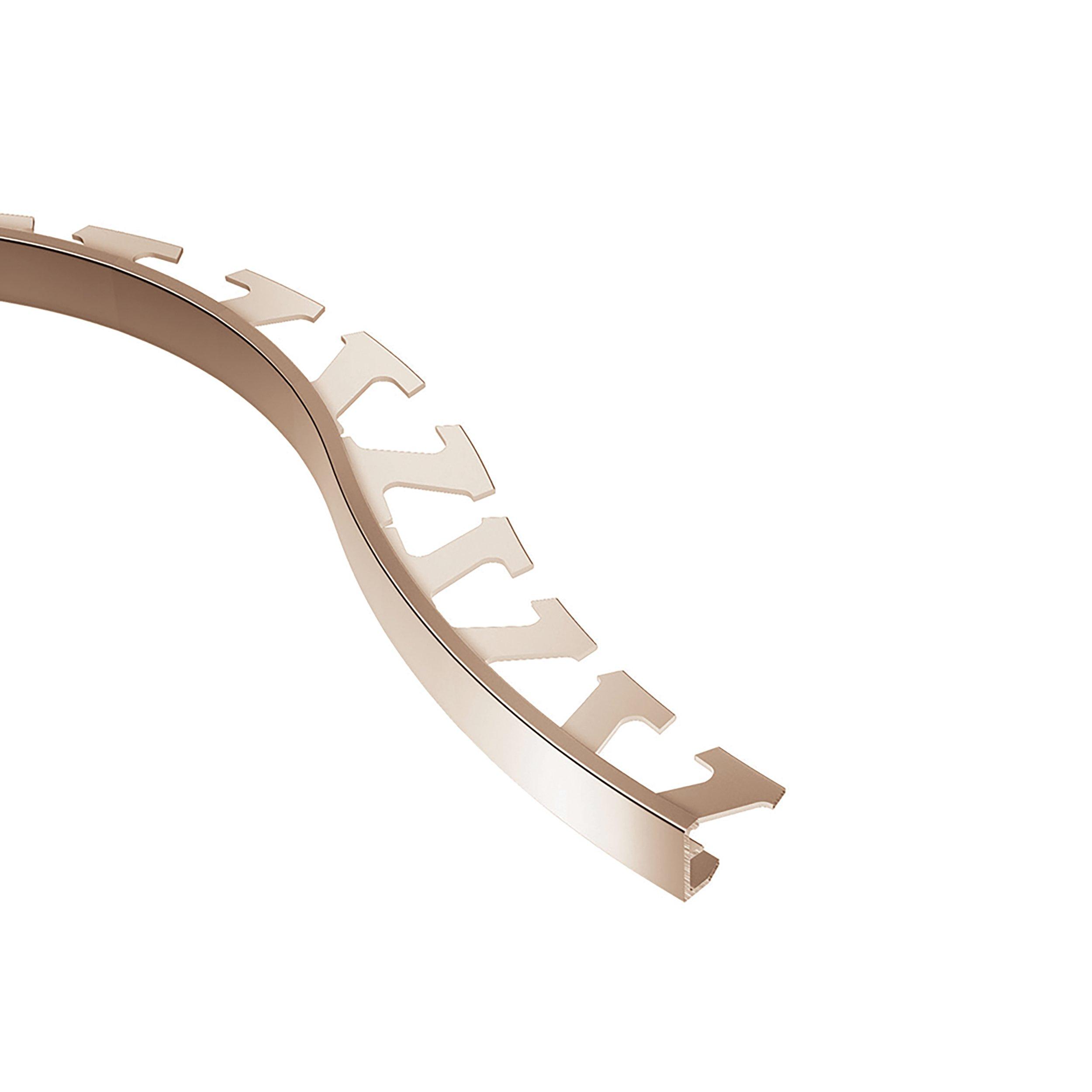 Schluter Schiene-Radius Edge Trim 1/4in. Aluminum Polish Copper