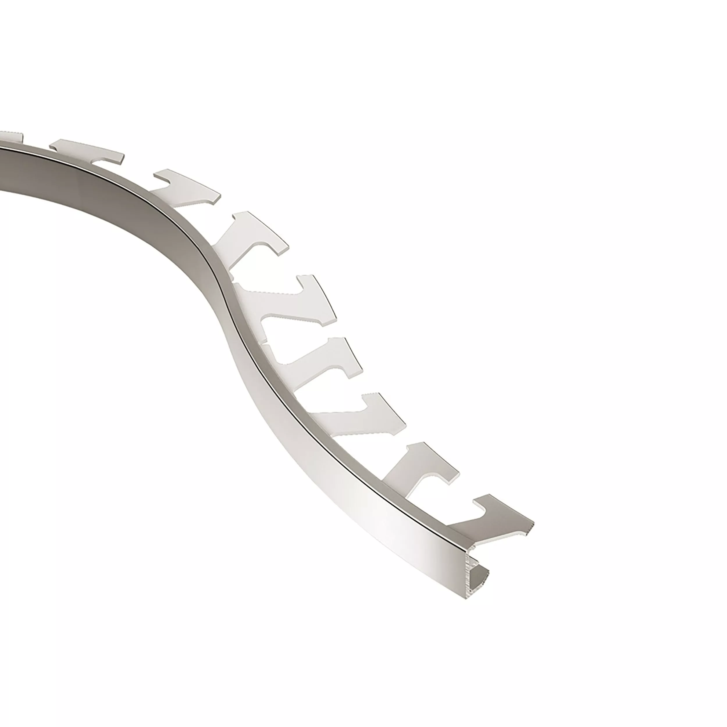 Schluter Jolly-Radius Edge Trim 1/4in. Aluminum Polish Nickel