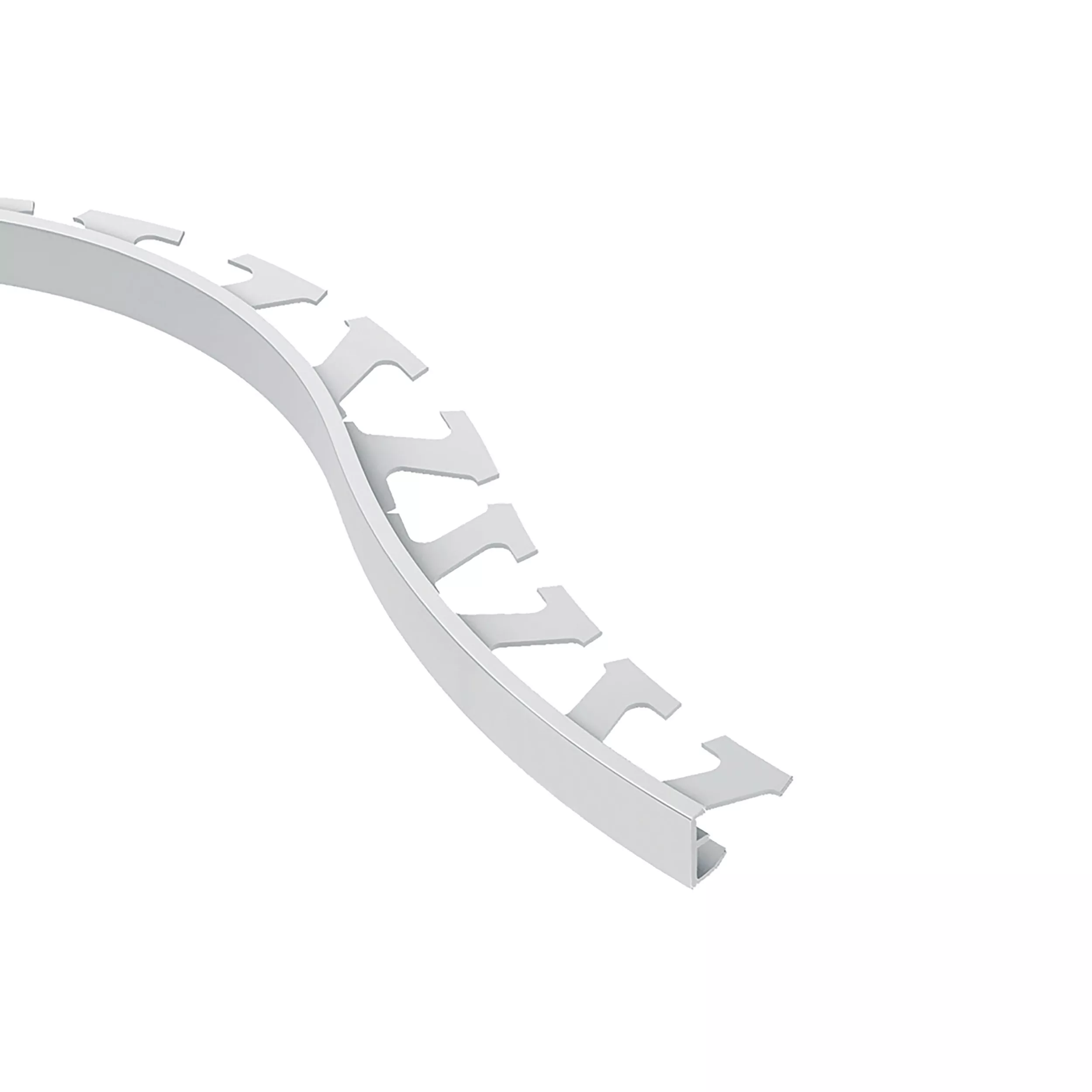 Schluter Jolly-Radius Edge Trim 5/16in. Aluminum Light Grey