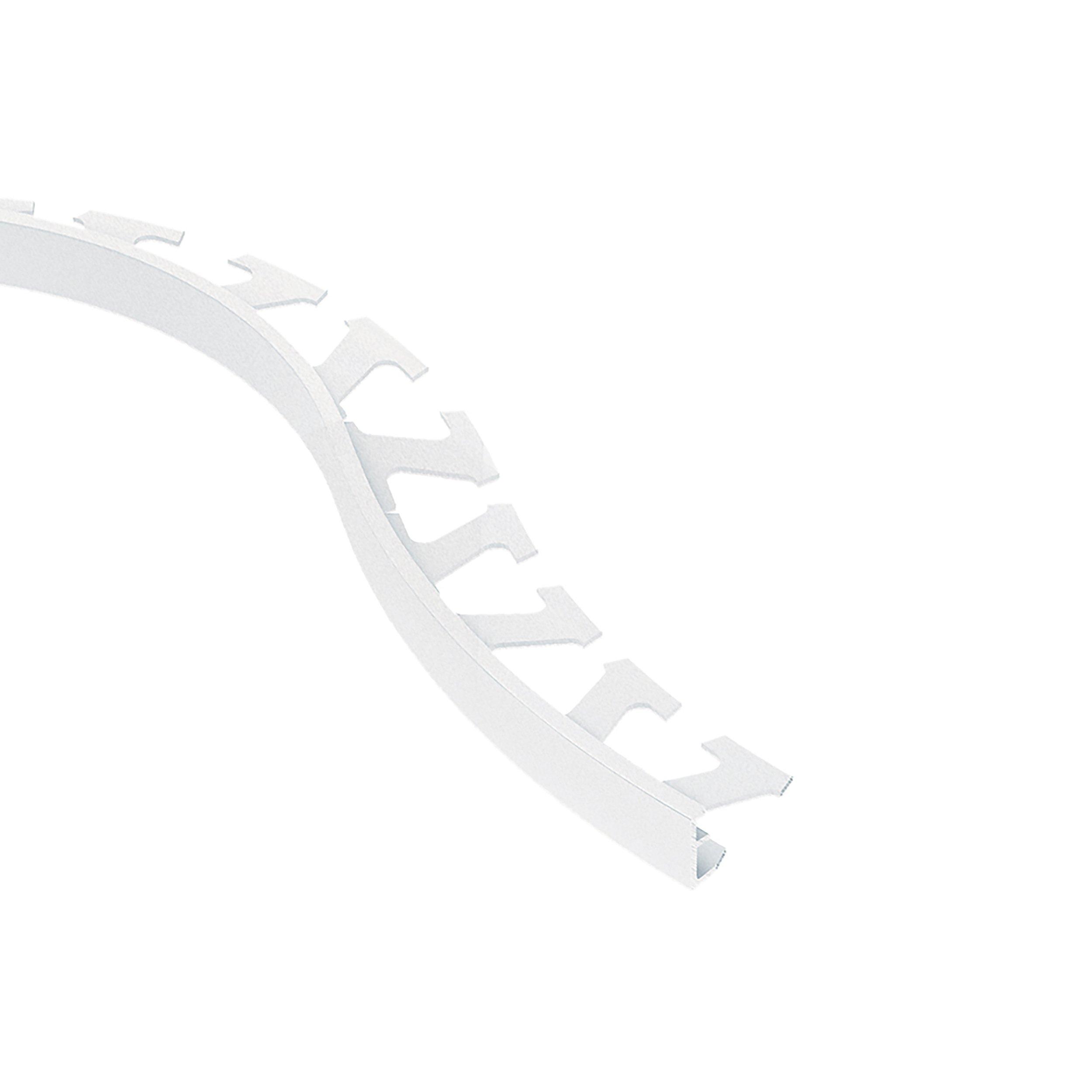 Schluter Schiene-Radius Edge Trim 5/16in. Aluminum Matte White