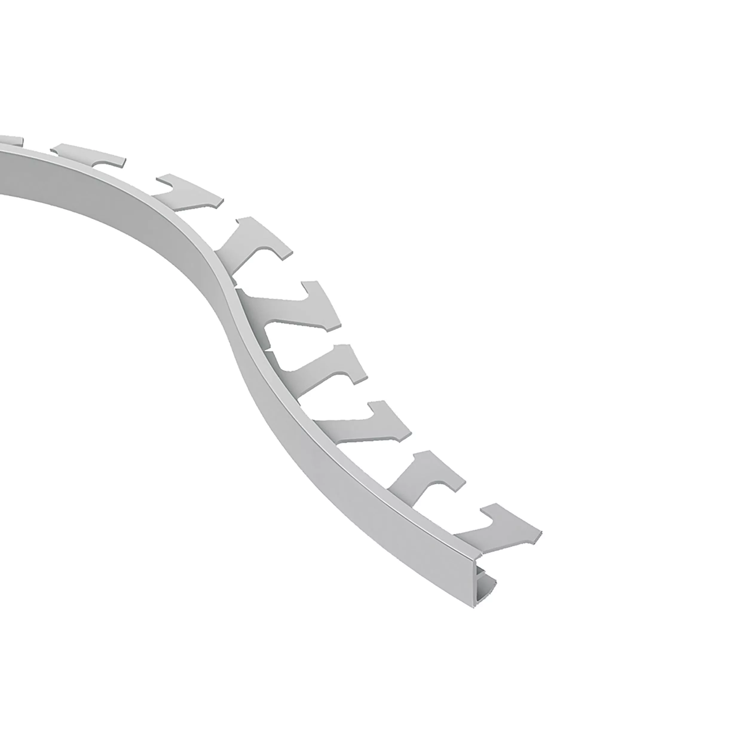 Schluter Jolly-Radius Edge Trim 5/16in. Aluminum Classic Grey