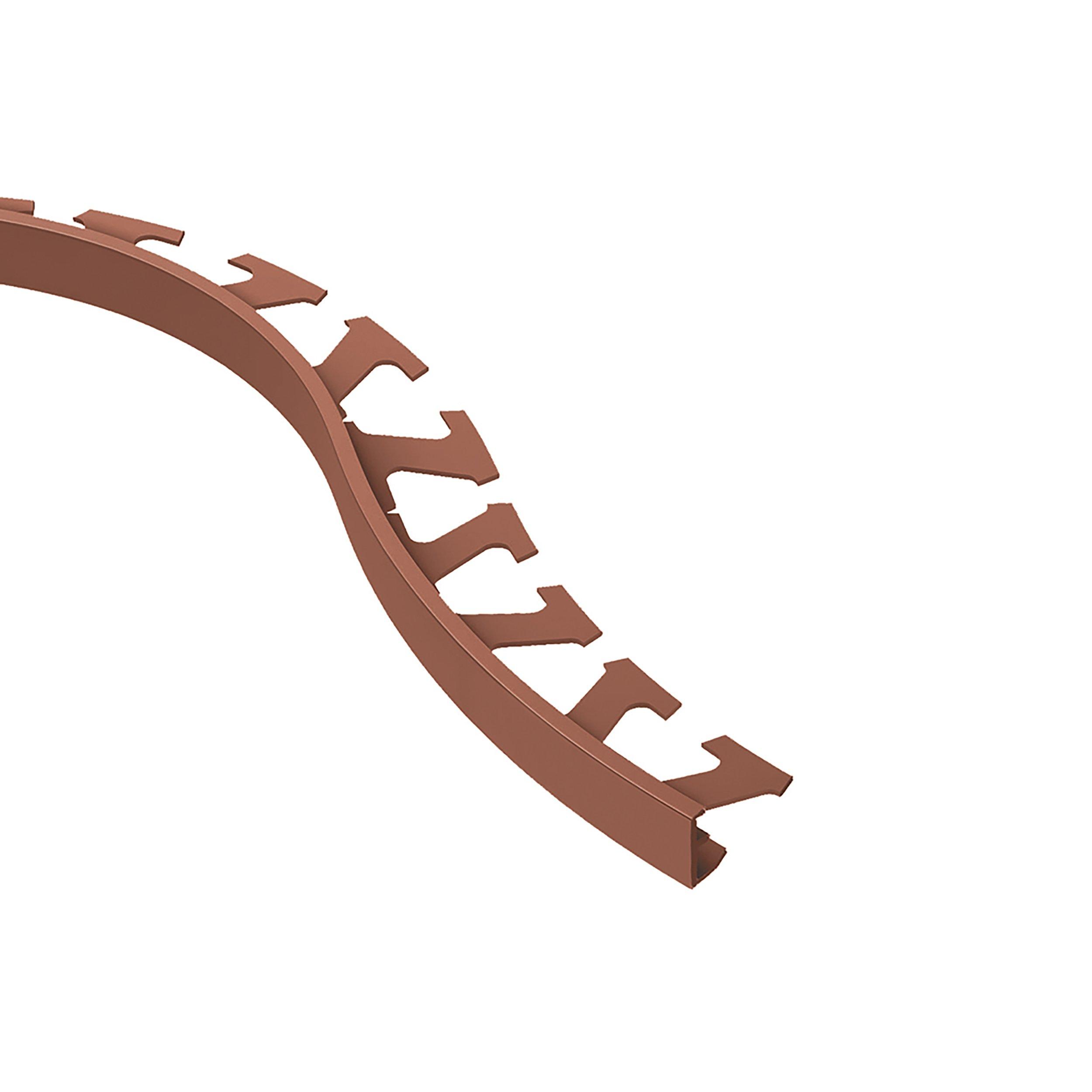 Schluter Schiene-Radius Edge Trim 5/16in. Aluminum Red Brown
