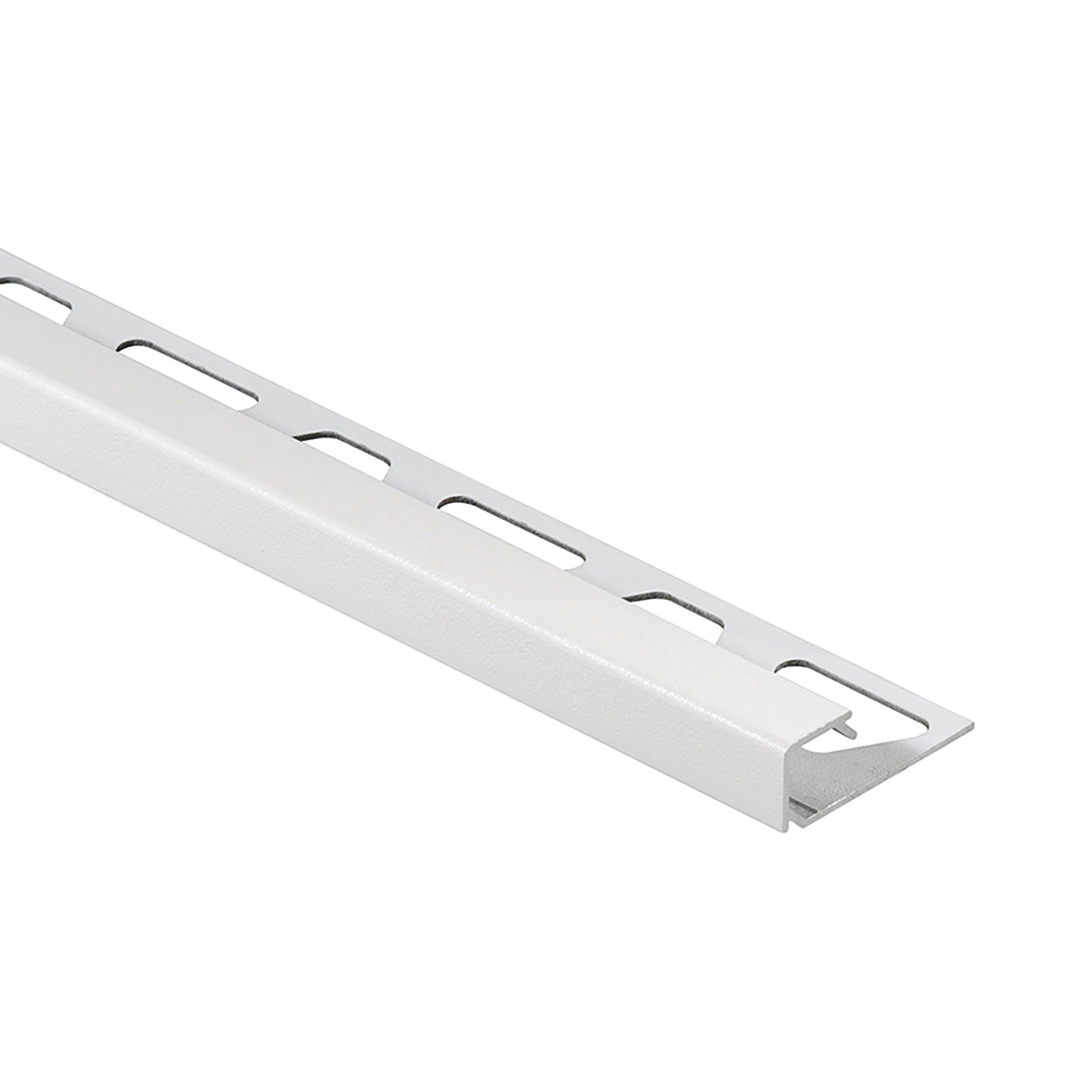 Schluter Quadec Square Edge Trim 3/8in. Aluminum Matte White
