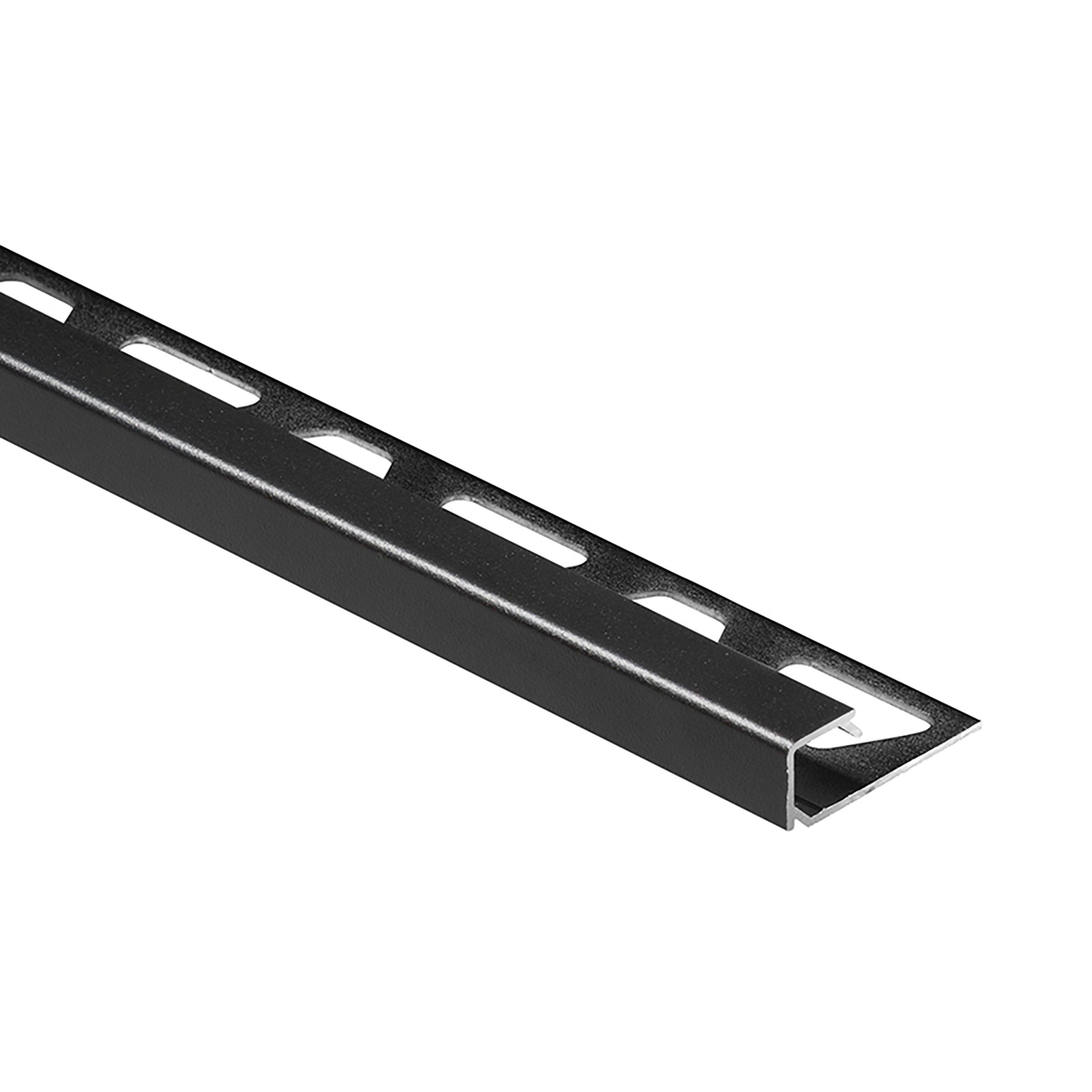 Schluter Quadec Square Edge Trim 7/16in. Aluminum Matte Black