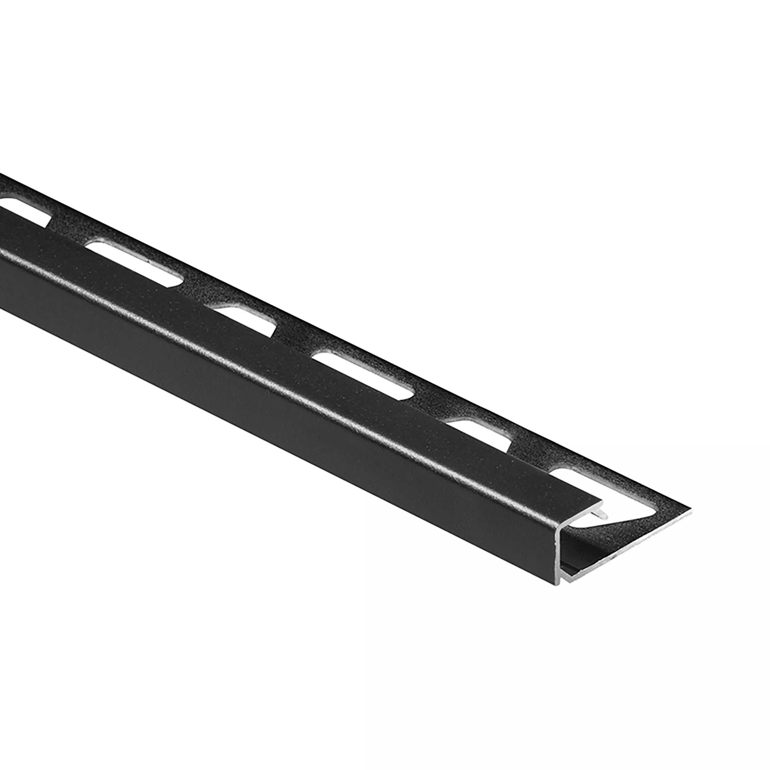 Schluter Quadec Square Edge Trim 7/16in. Aluminum Matte Black