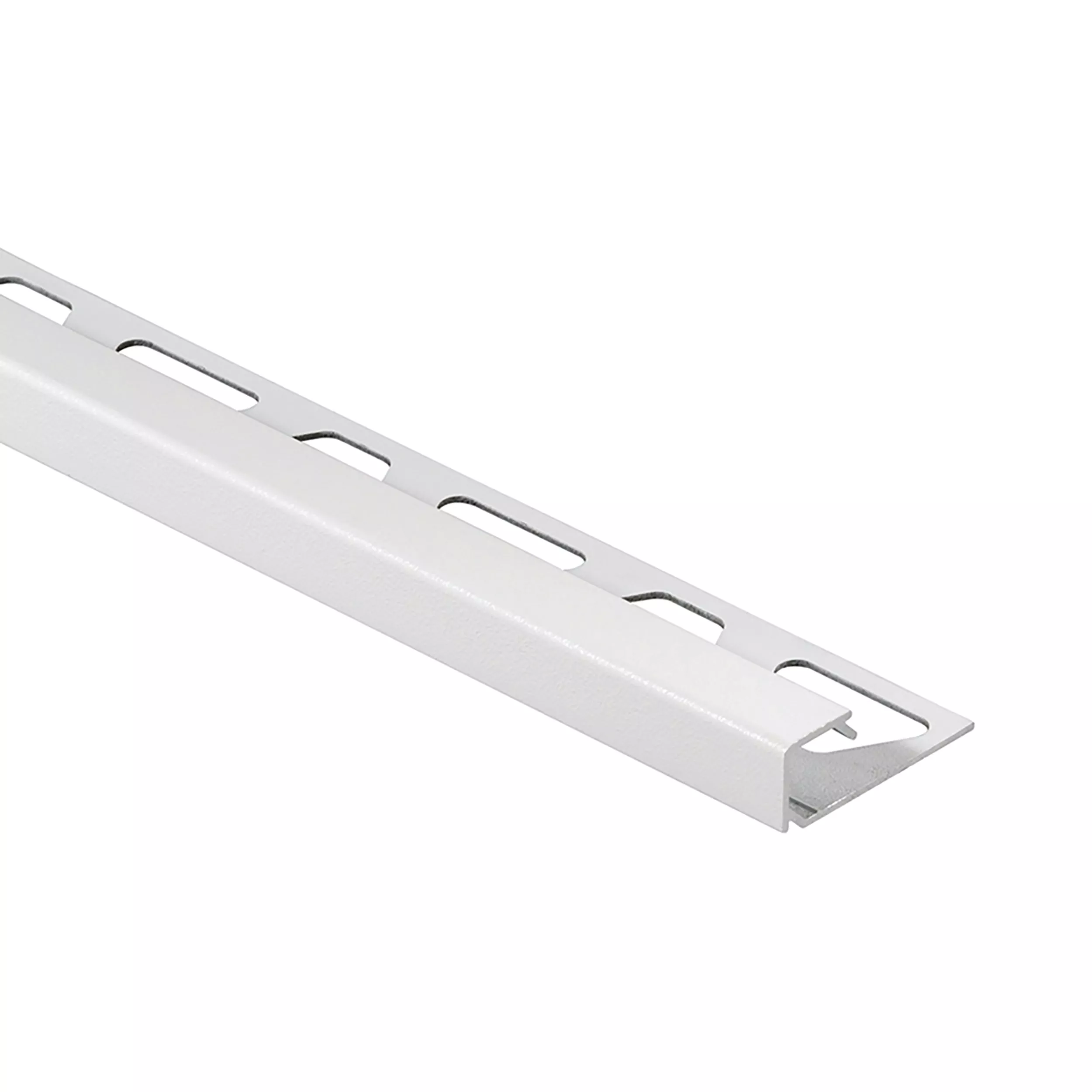 Schluter Quadec Square Edge Trim 1/2in. Aluminum Matte White