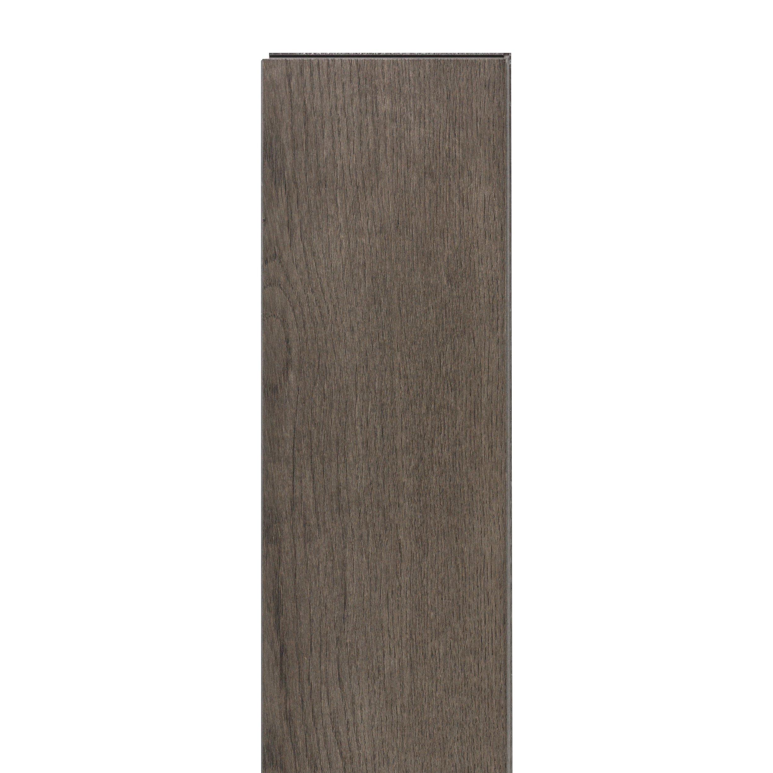 Medium Gray Oak Wire Brushed Water Resistant Engineered Hardwood