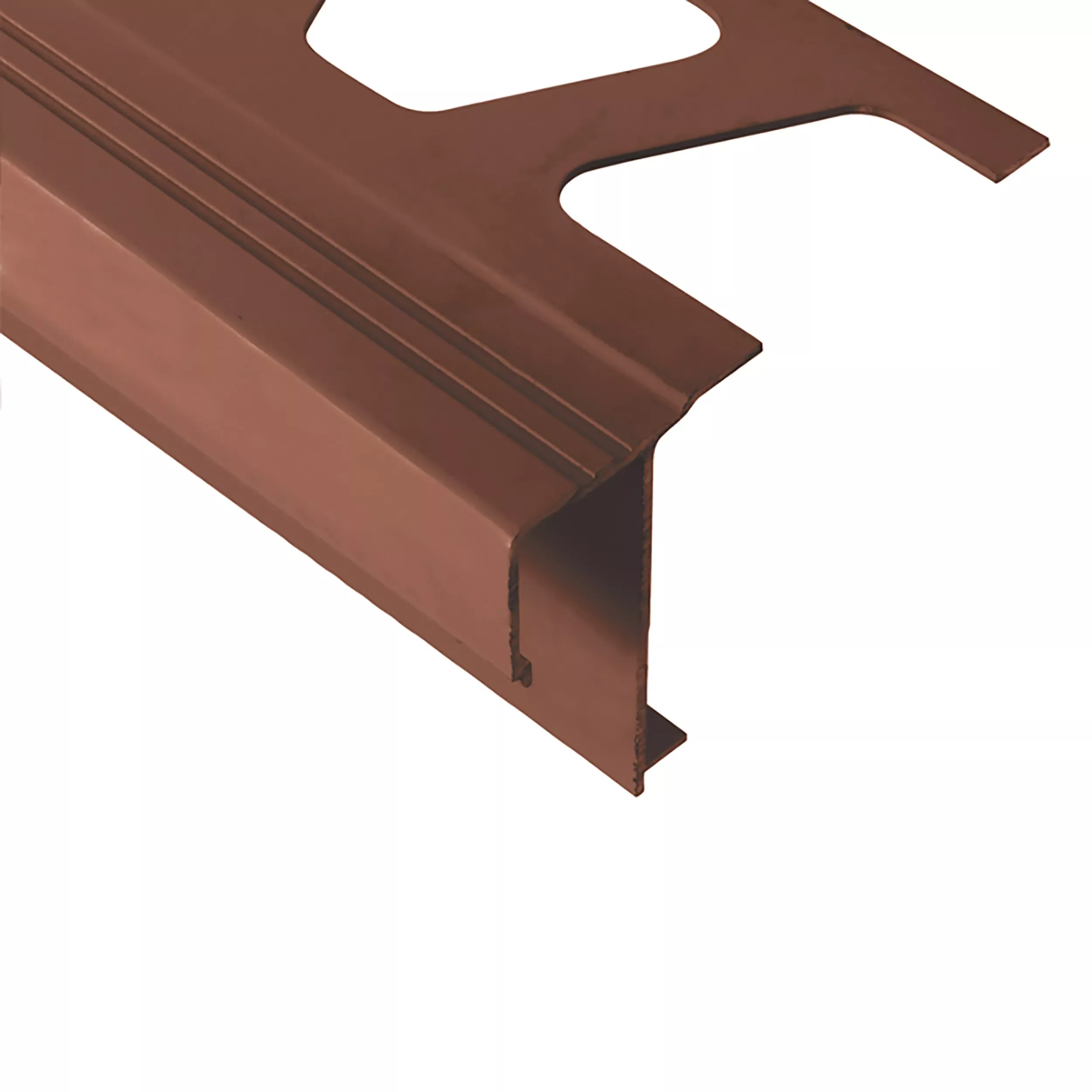 Schluter Bara-Rak Edge Trim Drip Lip Aluminum Red Brown