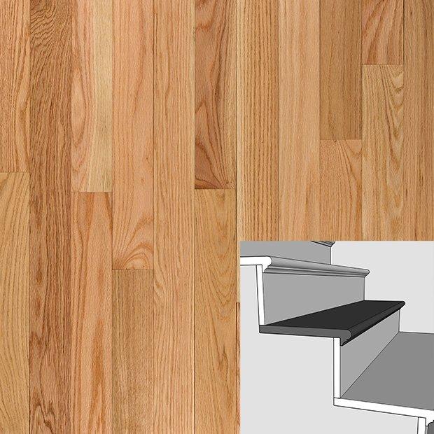 Natural Red Oak Box Return Retread - 42in.