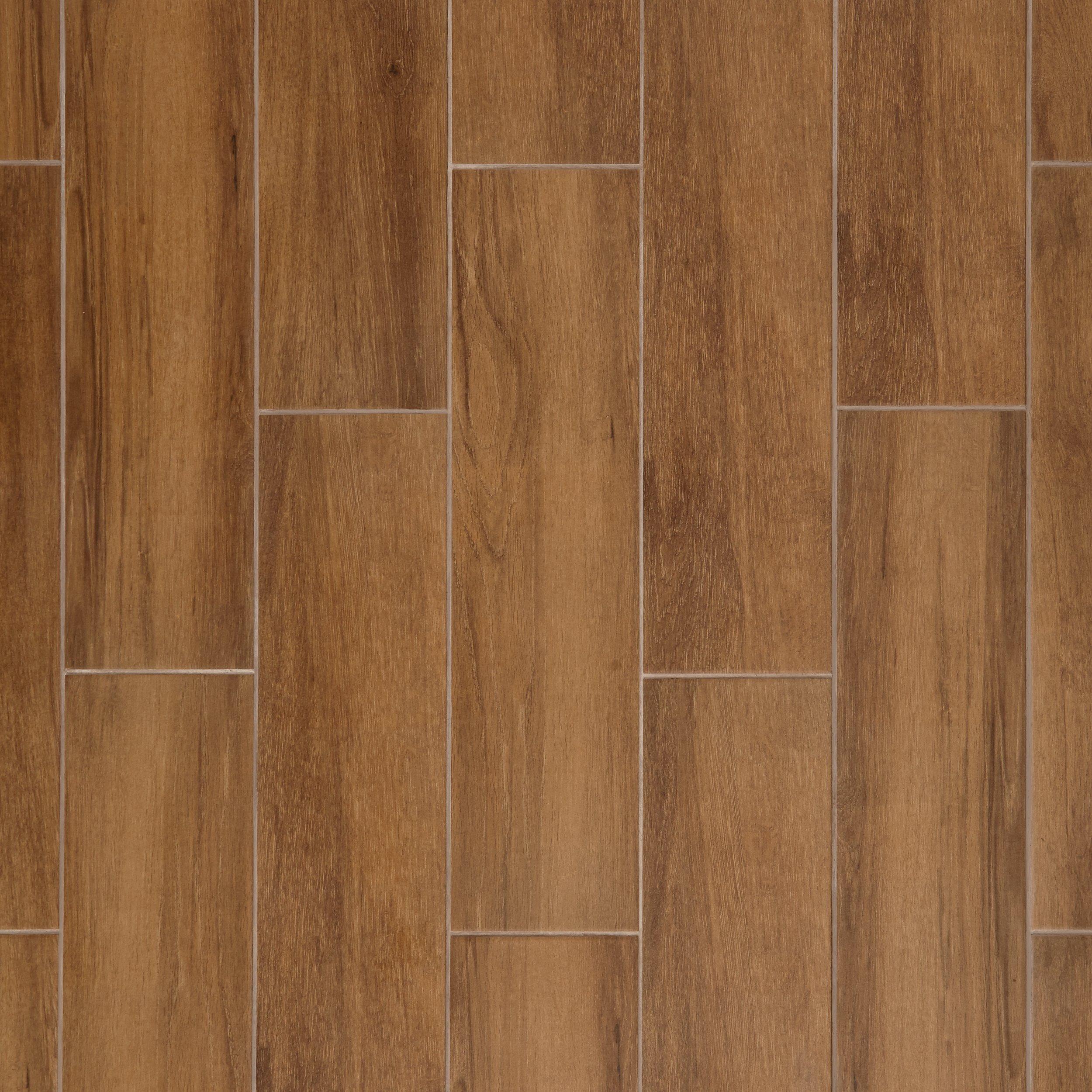 Carson Walnut Wood Plank Ceramic Tile, Wood Tile Planks