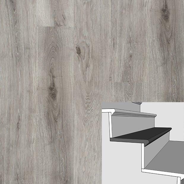 White Pewter Boxed Retro Tread- 48in.