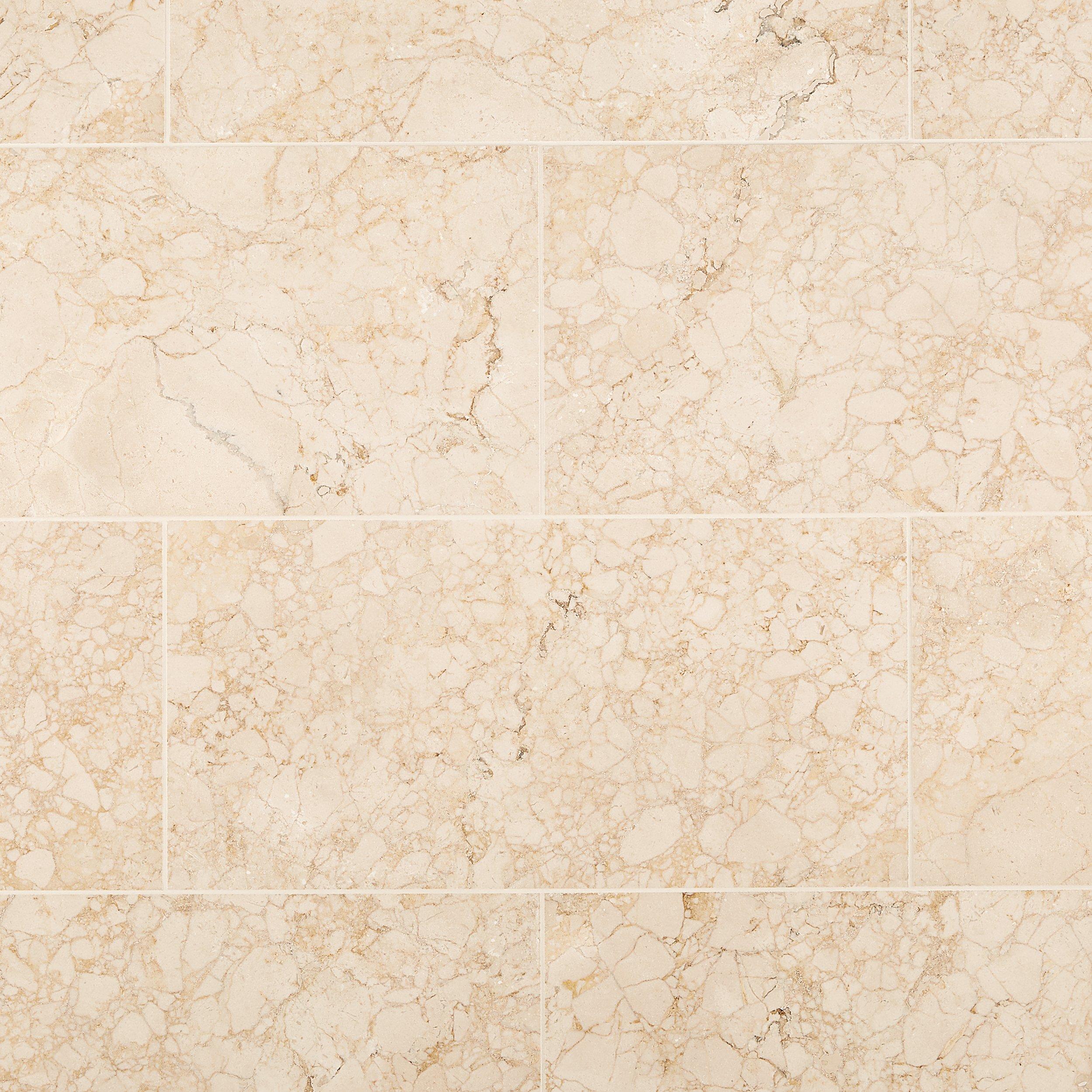 Crema Marfil Polished Marble Tile Floor and Decor