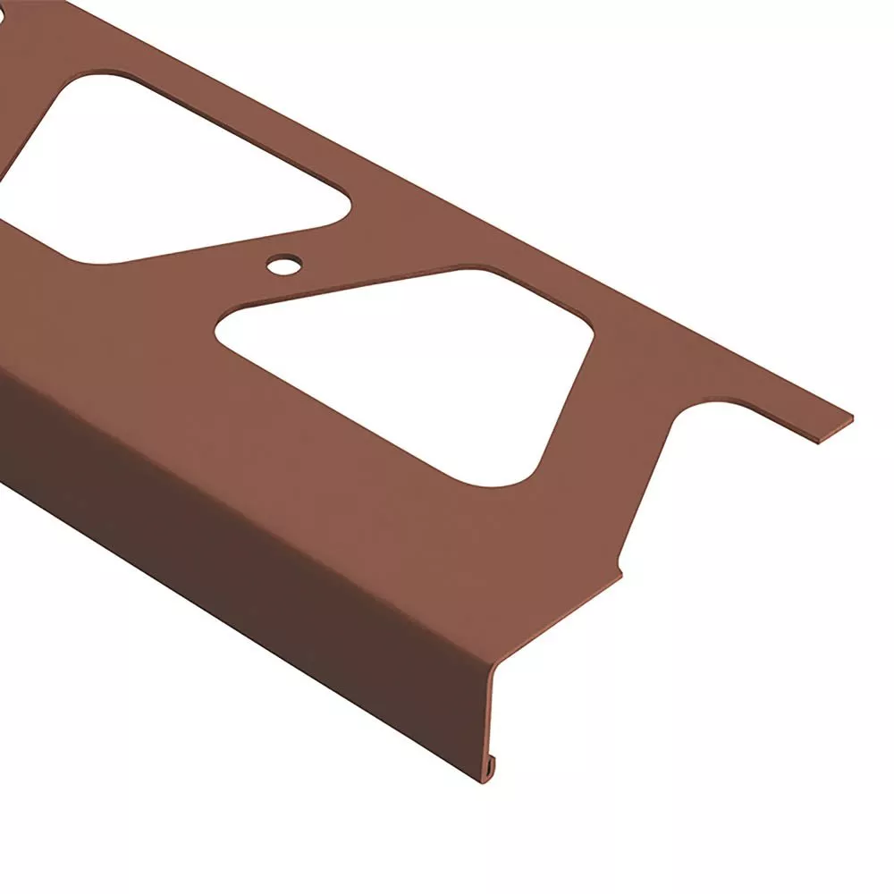 Schluter Bara-Rw Balcony Edge 6in. Aluminum Red Brown
