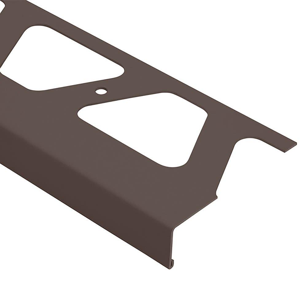 Schluter Bara-Rw Balcony Edge 3in. Aluminum Black Brown