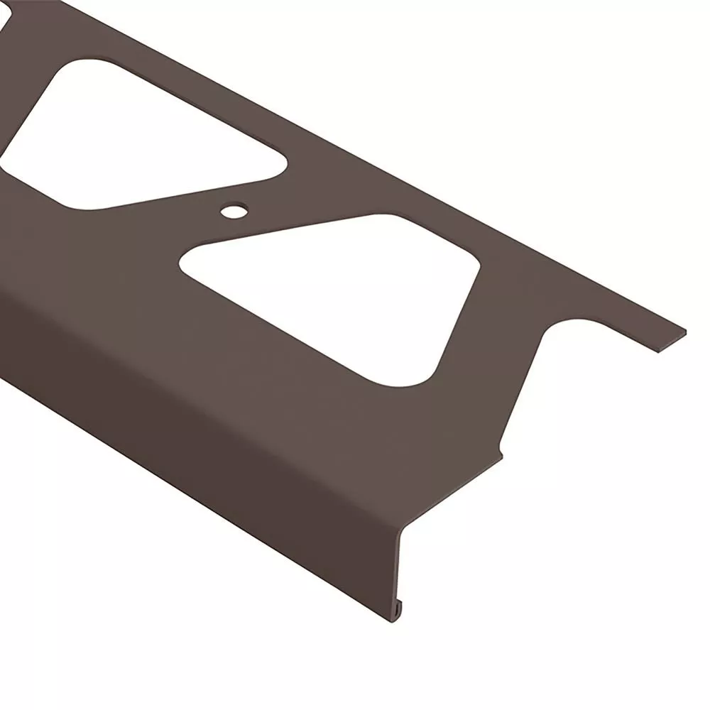 Schluter Bara-Rw Balcony Edge 3in. Aluminum Black Brown