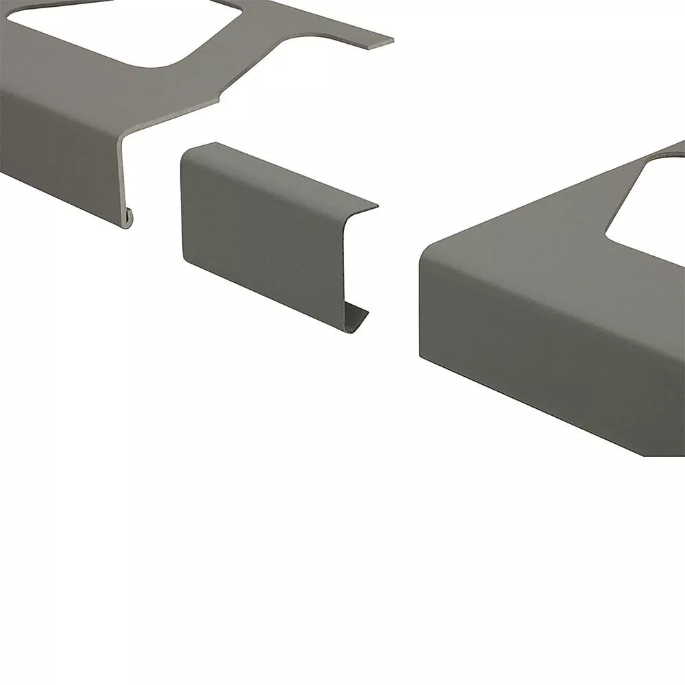 Schluter Bara-Rw Connector 4-3/4in. Aluminum Metallic Grey