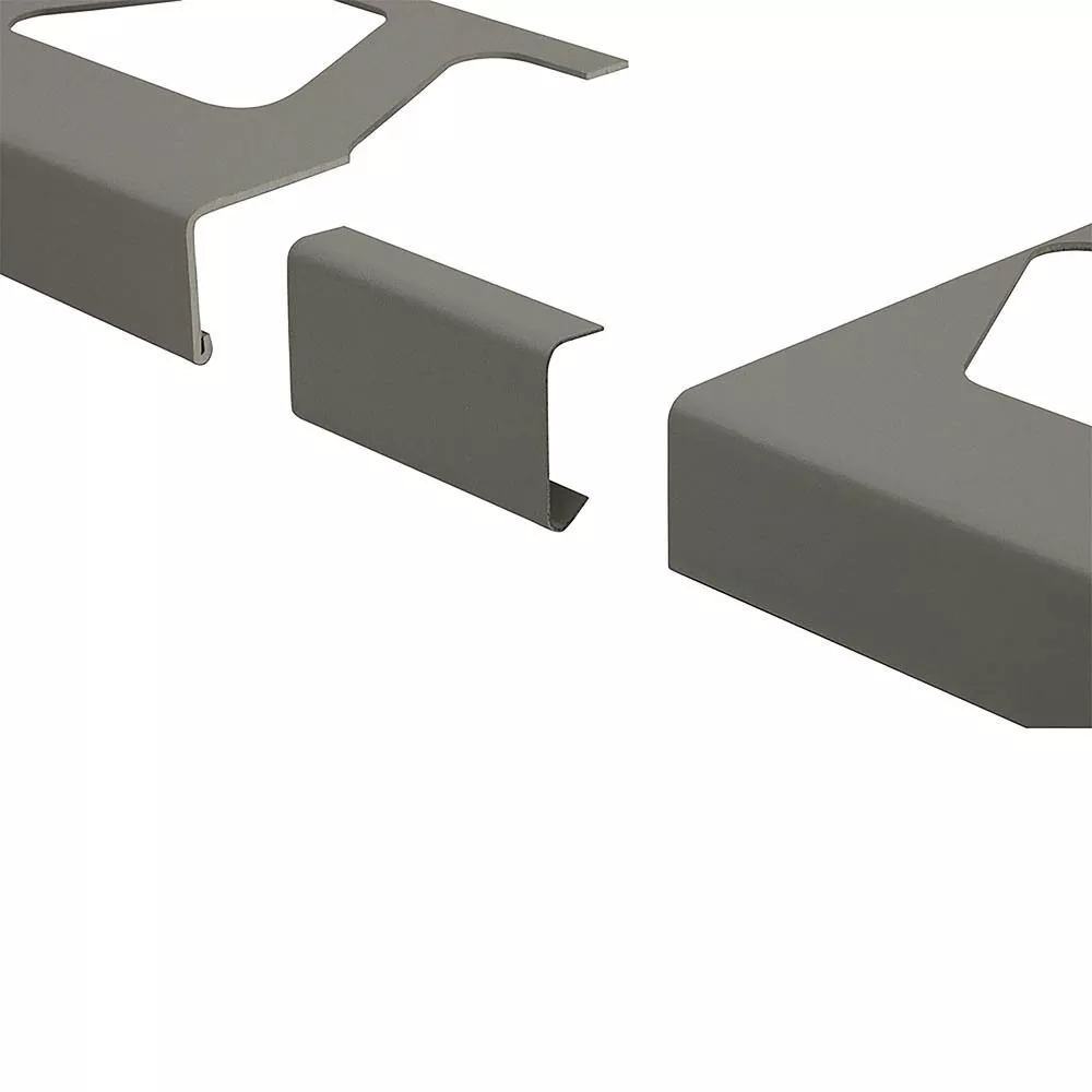 Schluter Bara-Rw Connector 1in. Aluminum Metallic Grey