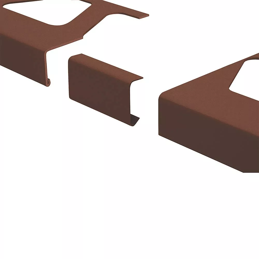 Schluter Bara-Rw Connector 1in. Aluminum Red Brown