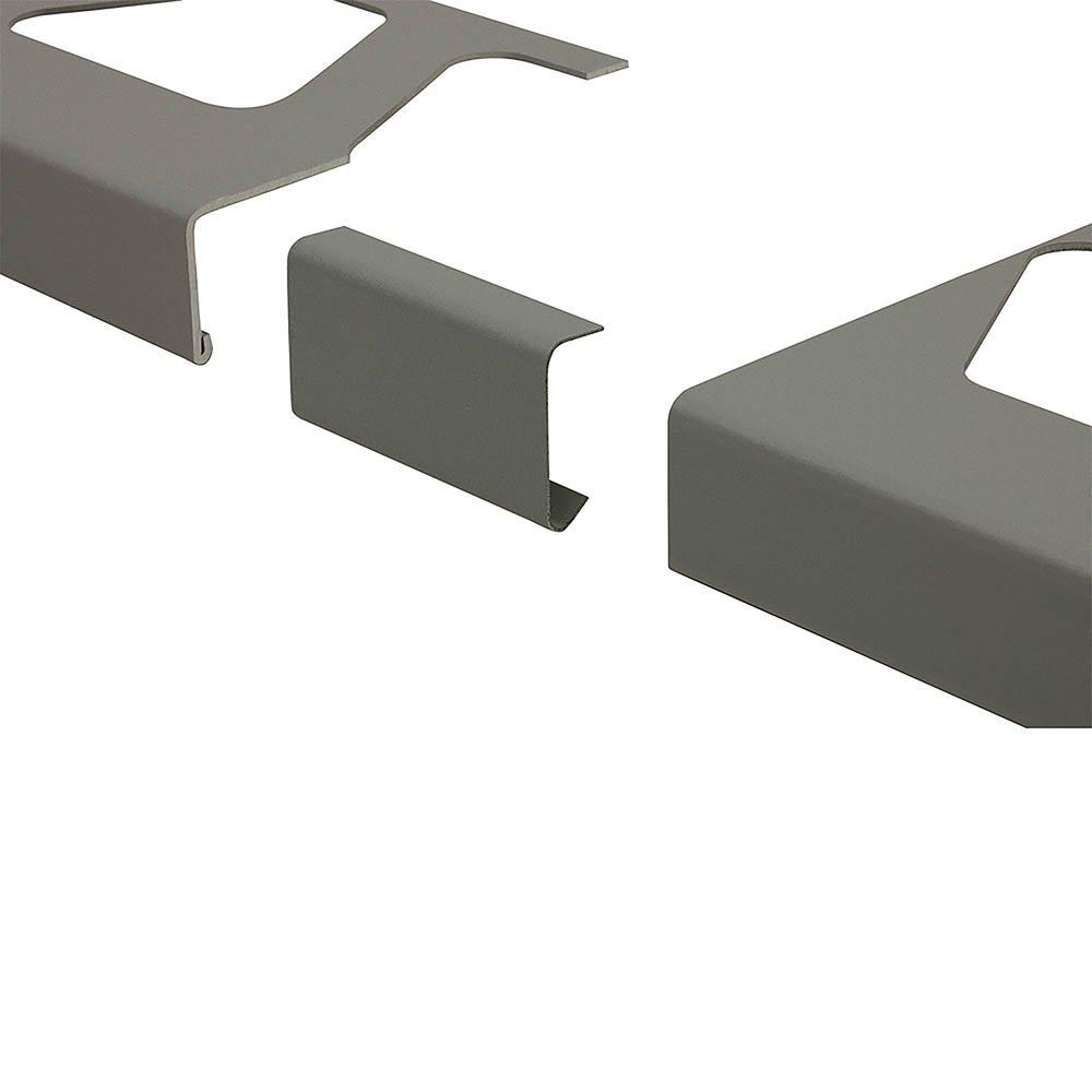 Schluter Bara-Rw Connector 2-3/16in. Aluminum Metallic Grey