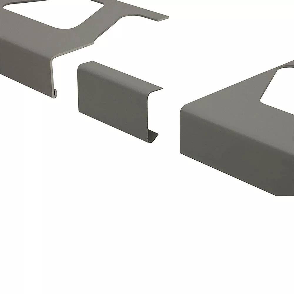 Schluter Bara-Rw Connector 2-3/16in. Aluminum Metallic Grey