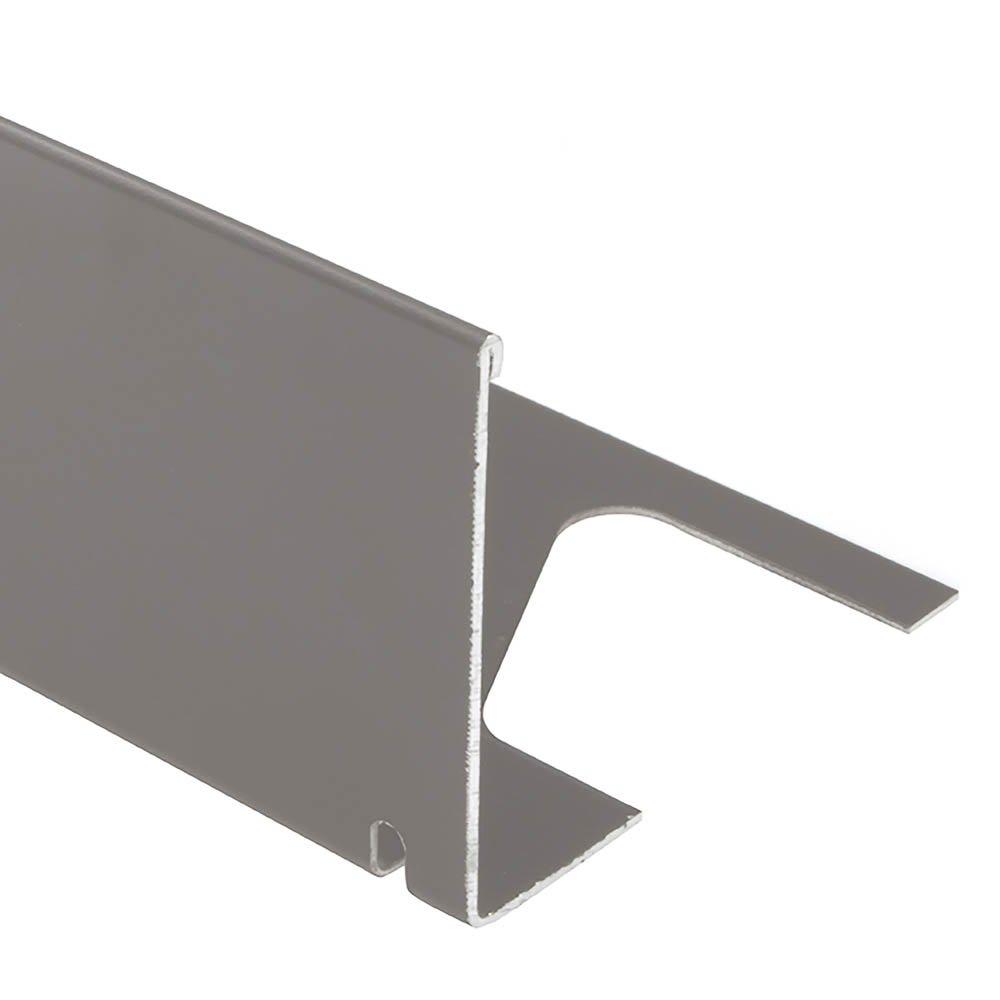 Schluter Bara-Rwl Balcony Edge 9/16in. Aluminum Metallic Grey