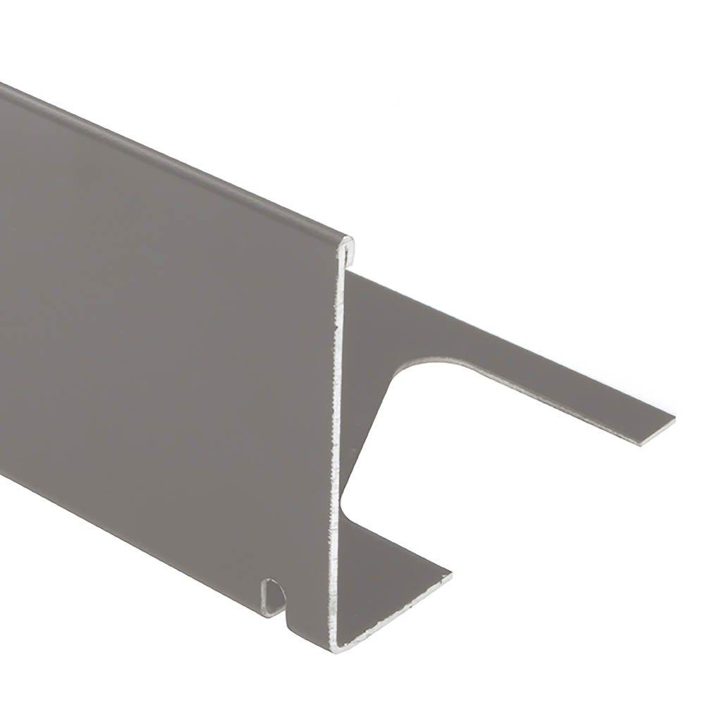 Schluter Bara-Rwl Balcony Edge 3-3/4in. Aluminum Metallix Grey