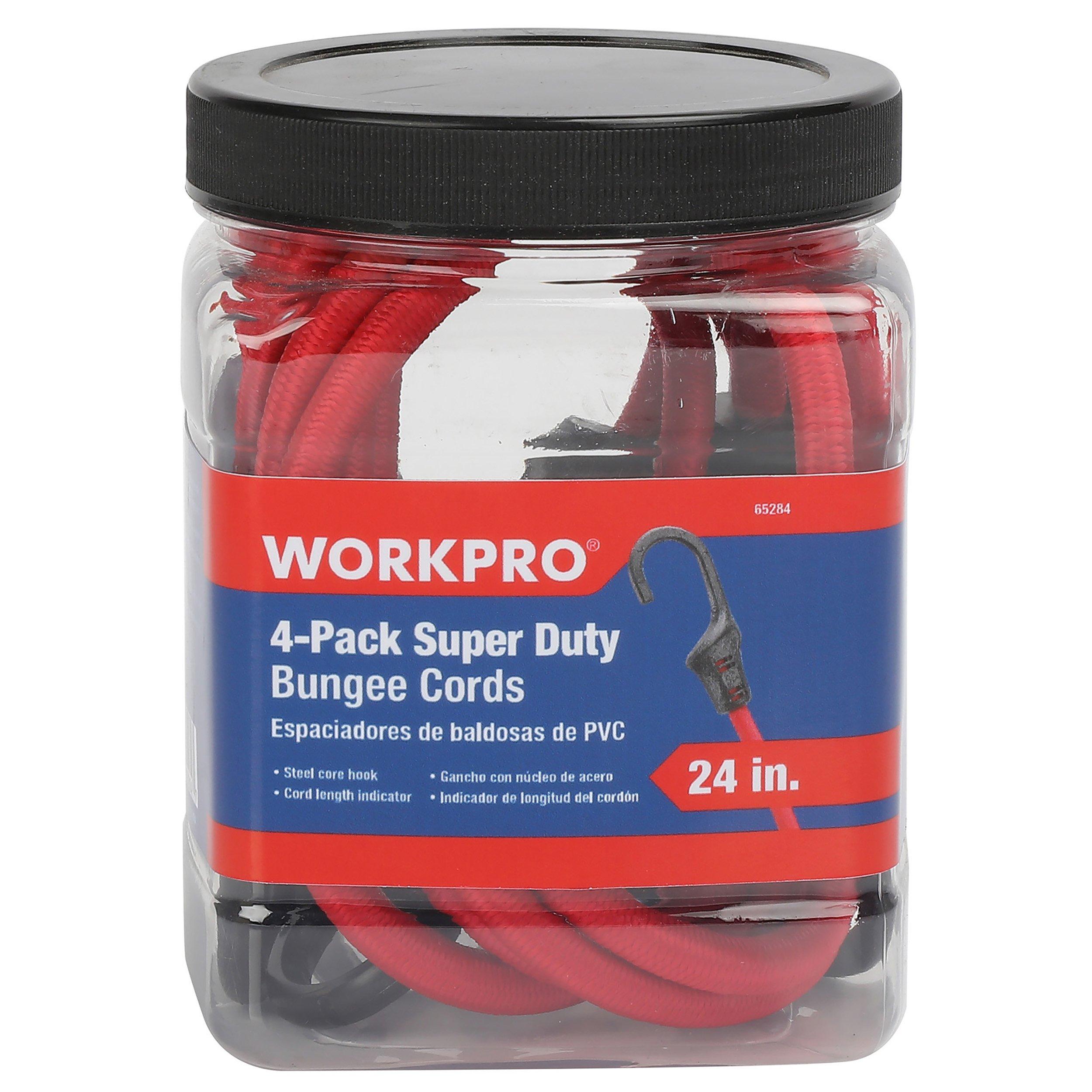 Work Pro Super Duty Bungee Cords - 4pk.