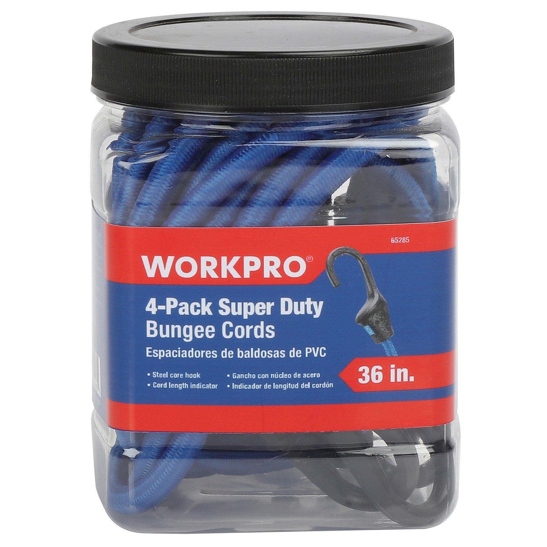 Work Pro Super Duty Bungee Cords - 4pk.
