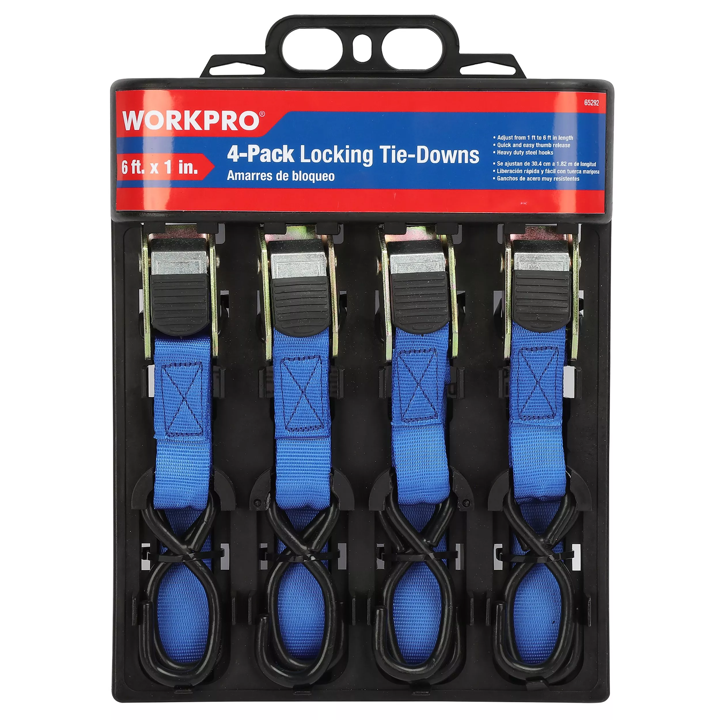 Work Pro Ratchet Tie-Down - 4pk.