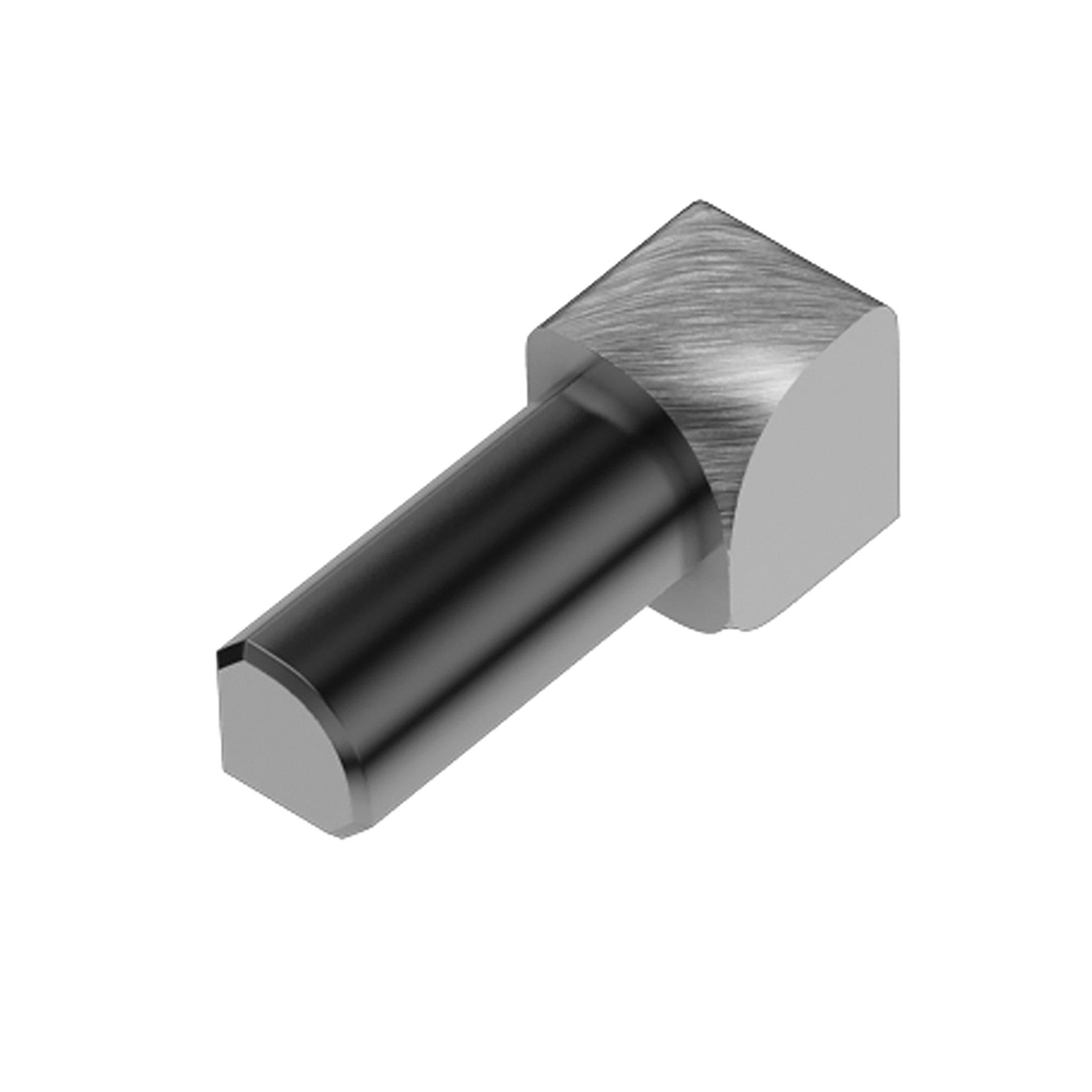 Schluter Rondec In Corner 3/8in. Aluminum Brush Chrome