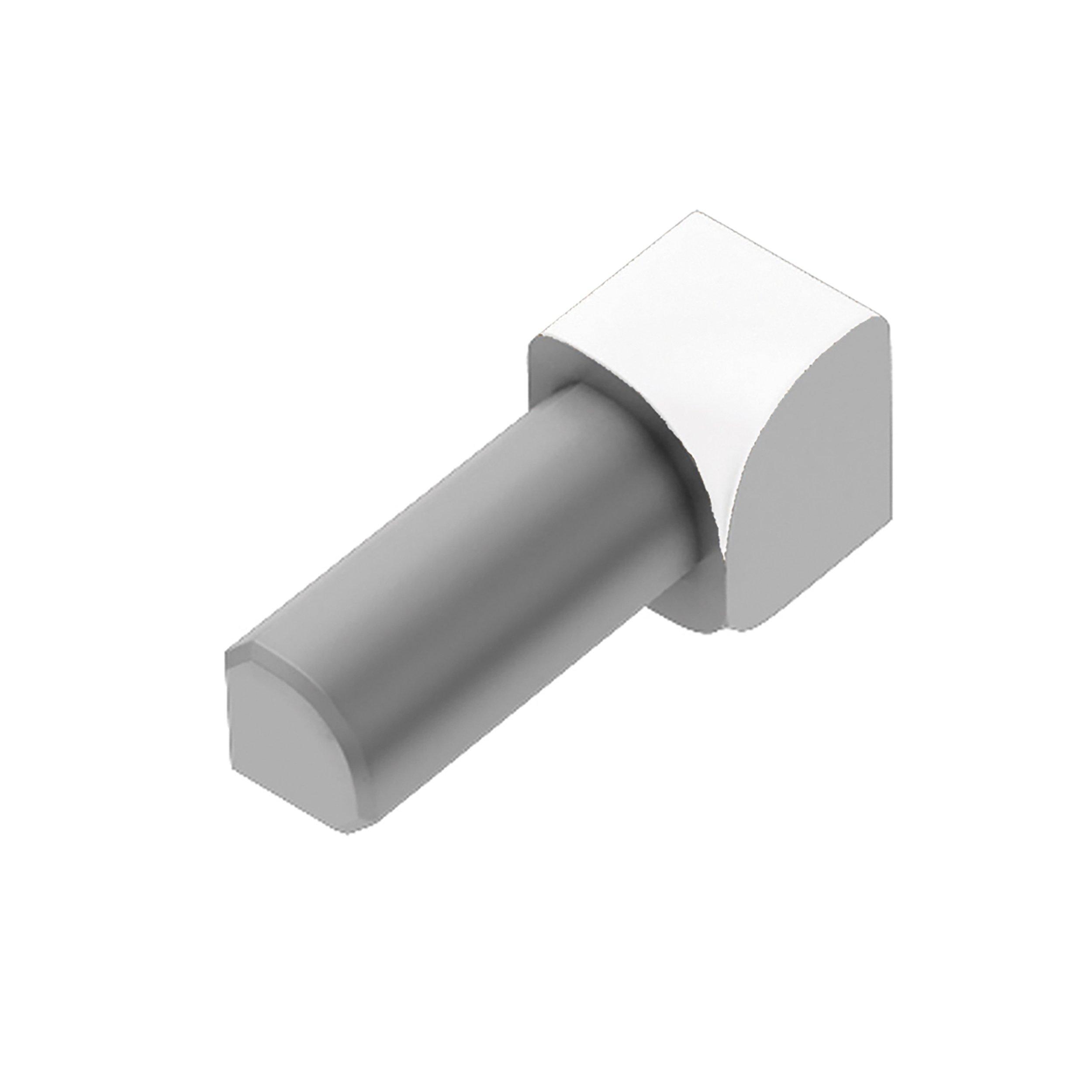 Schluter Rondec In Corner 3/8in. Aluminum Bright White