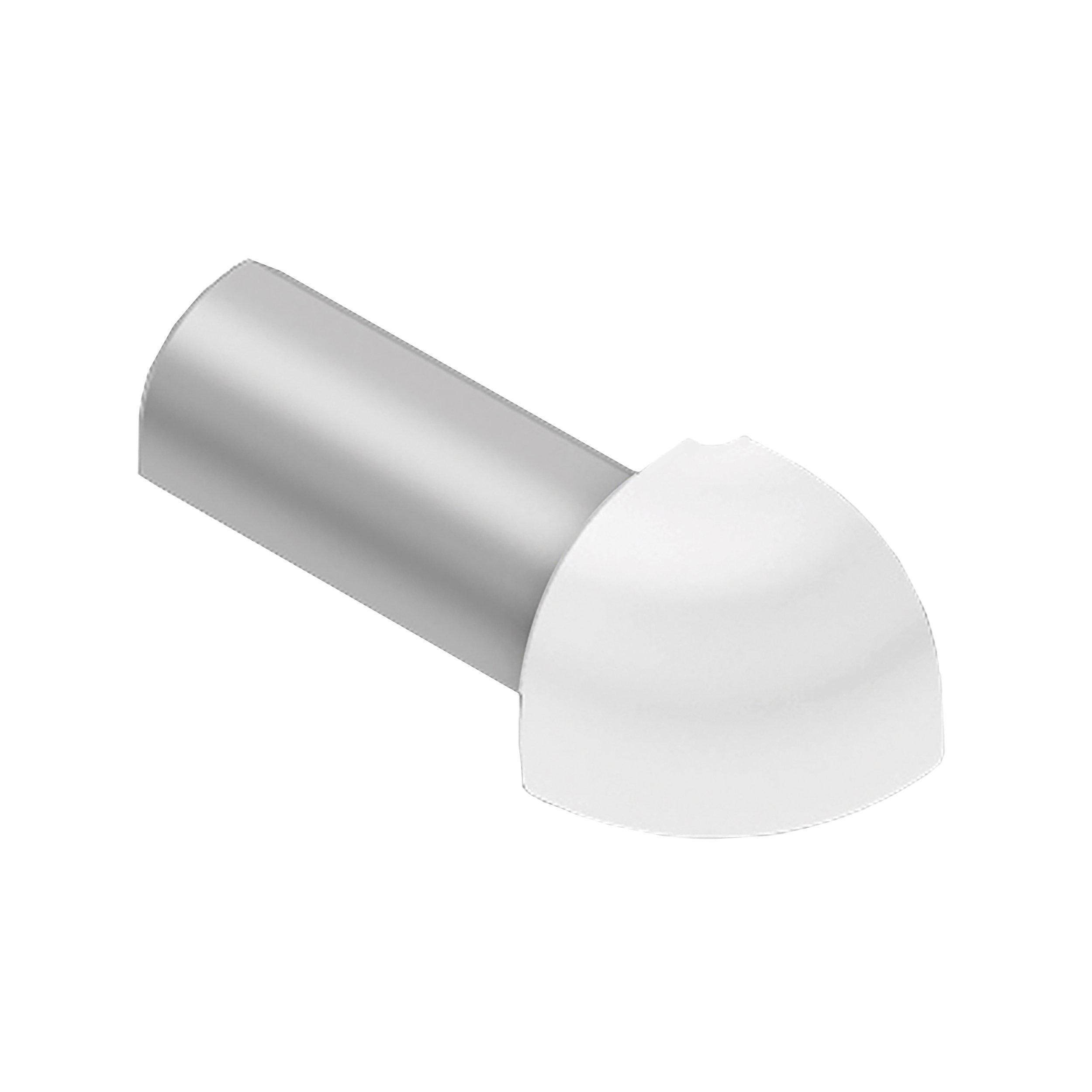 Schluter Rondec Out Corner 3/8in. Aluminum Bright White
