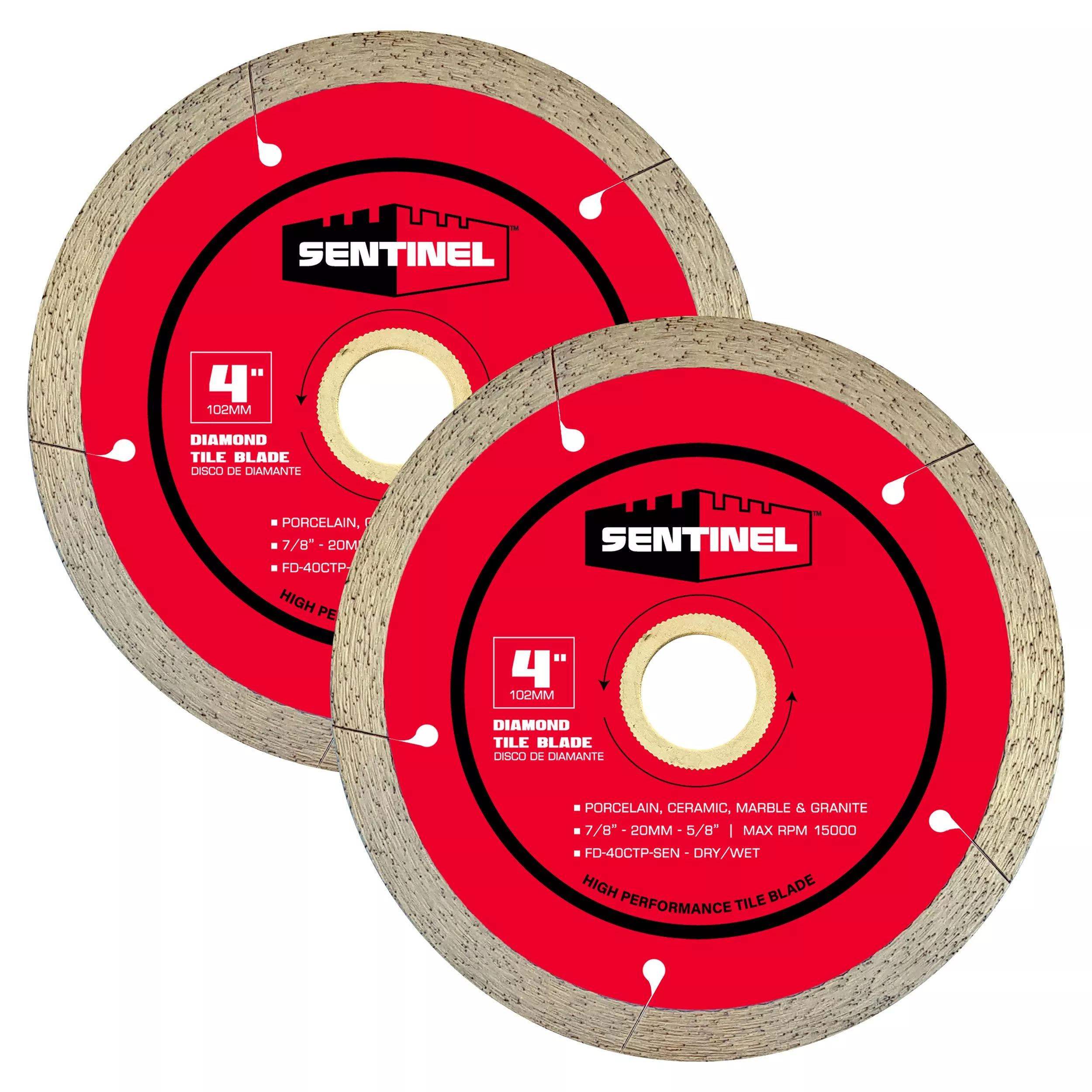 Sentinel 4in. Tile Blade 2-pack
